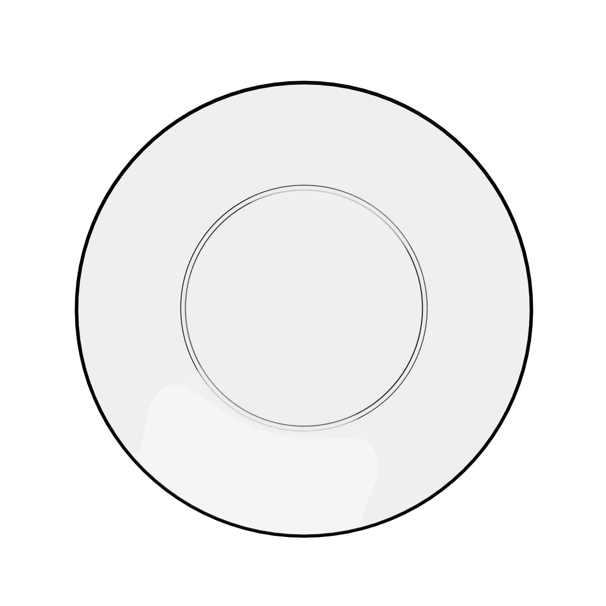 140 Piece Clear Black Rim Combo Set | Serves 20 Guests