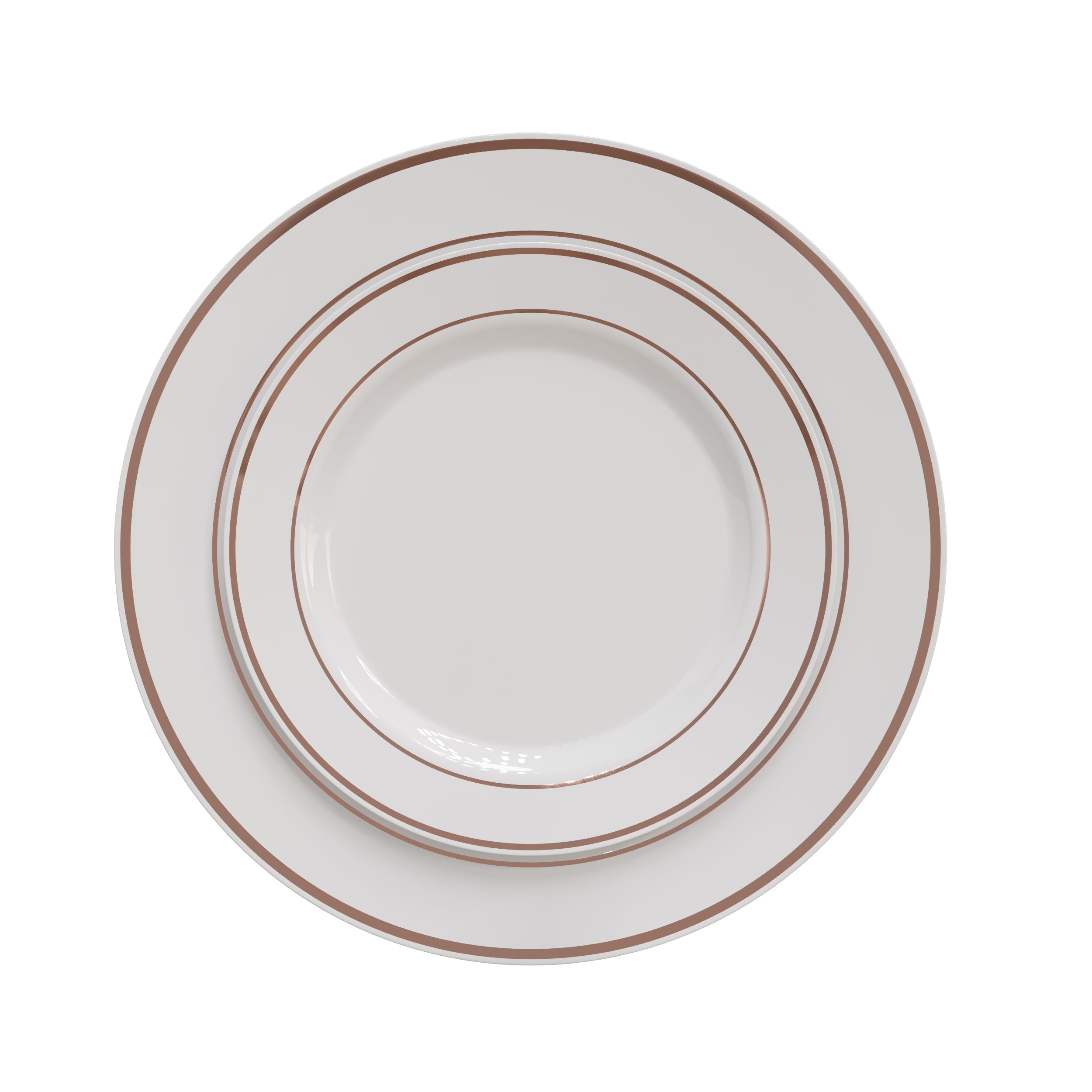 Rose Gold Line Combo Case |  120 Dinner Plates + 120 Salad Plates