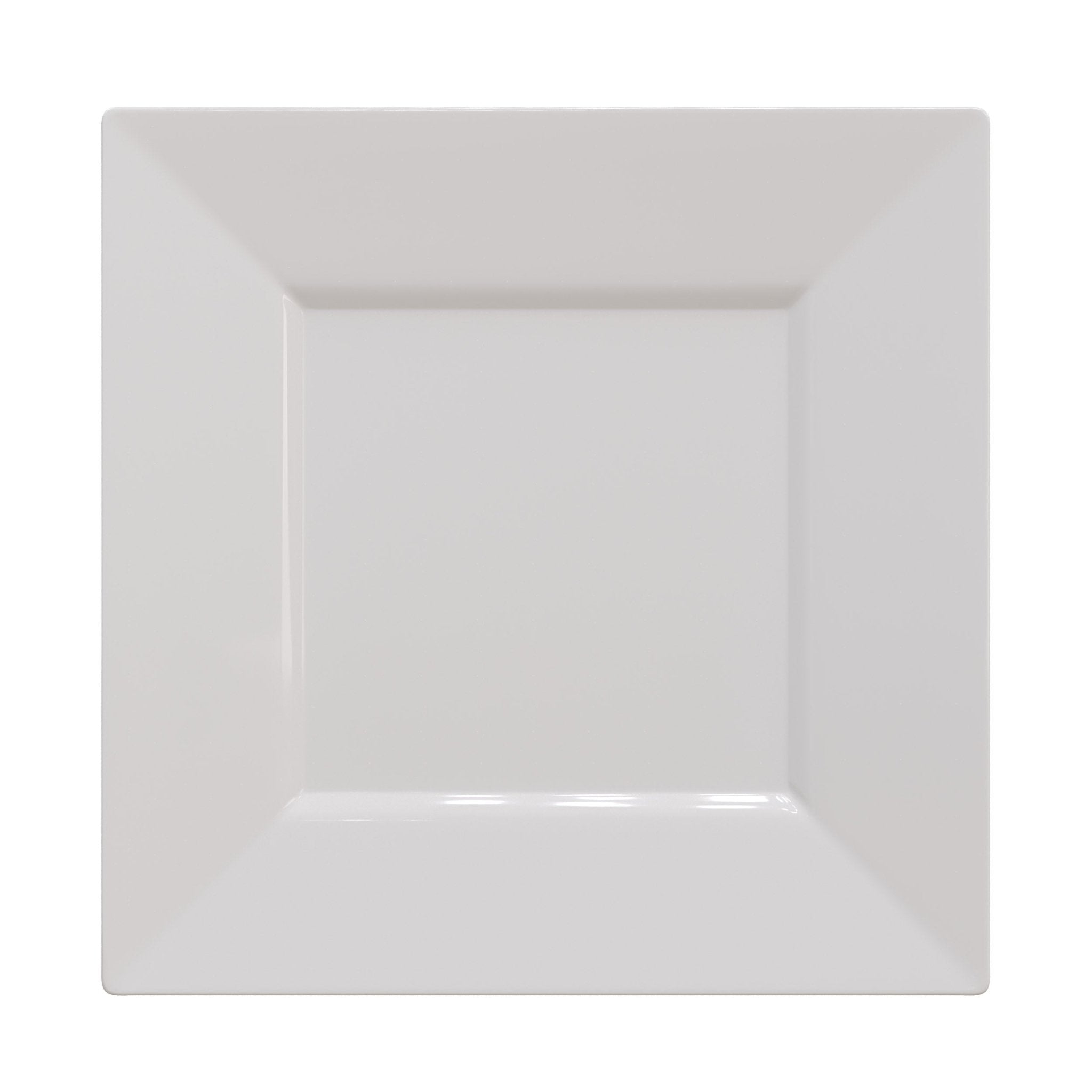 10.75" White Square Plastic Plates (120 Count)