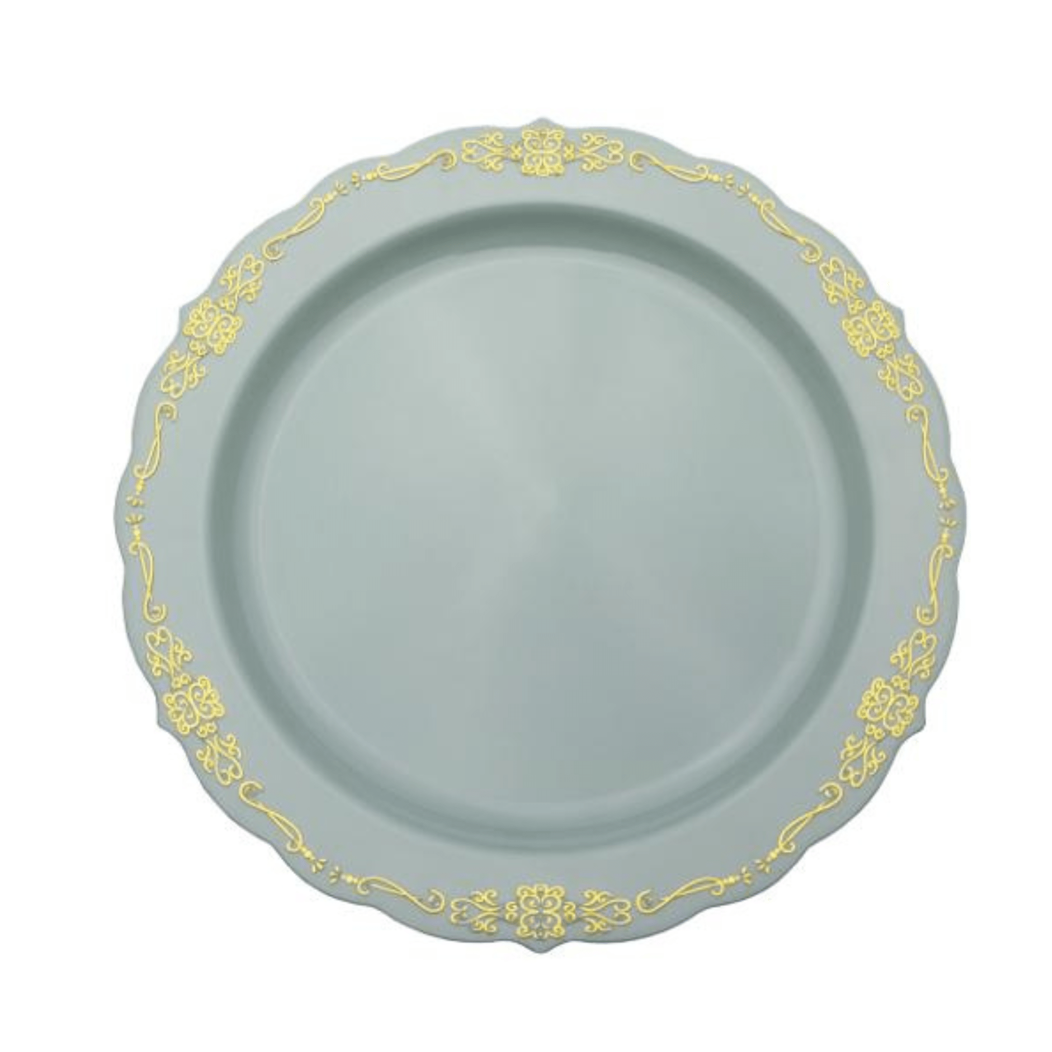 10.25" Robin Blue Victorian Design Plastic Plates (120 Count)