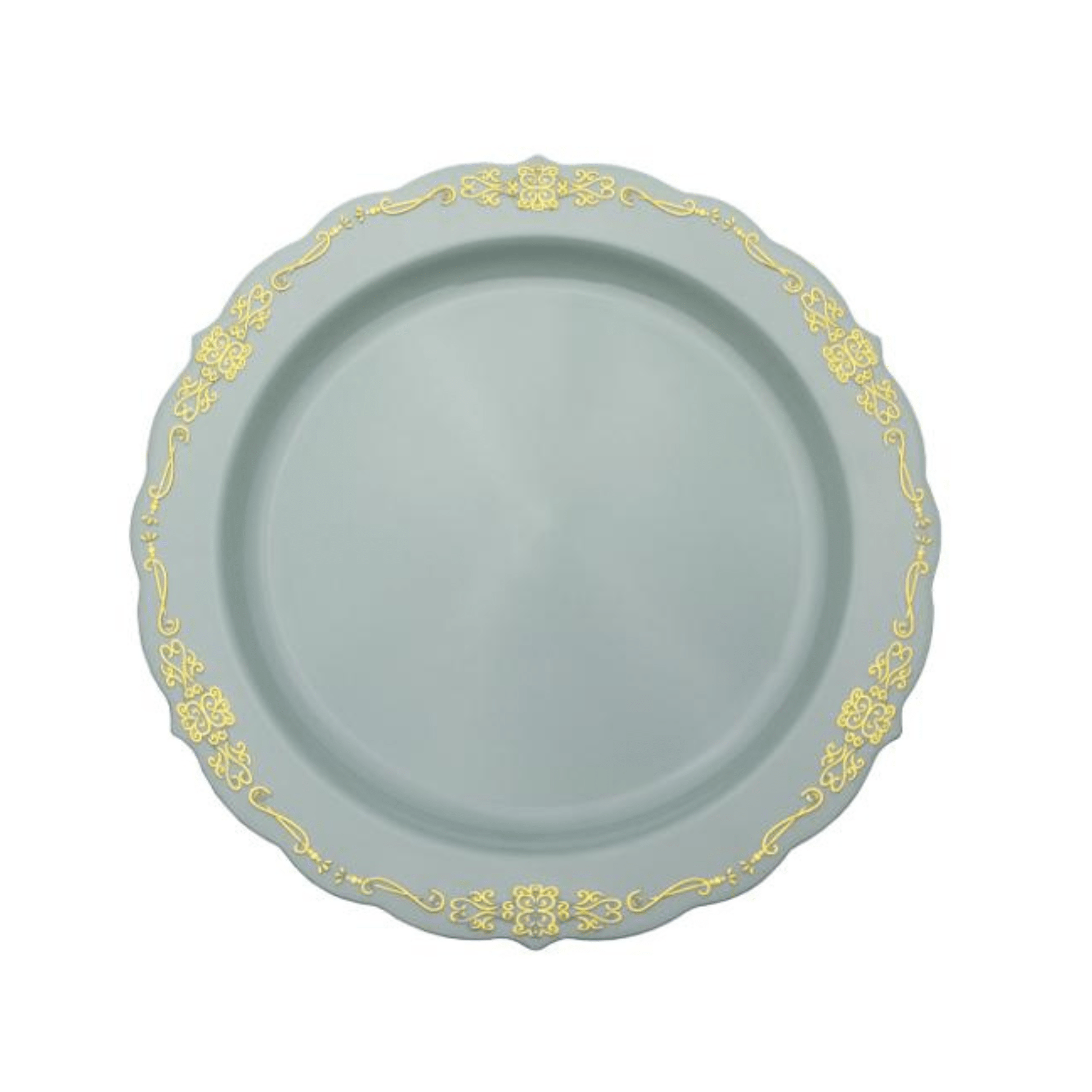 9" Robin Blue Victorian Design Plastic Plates (120 Count)