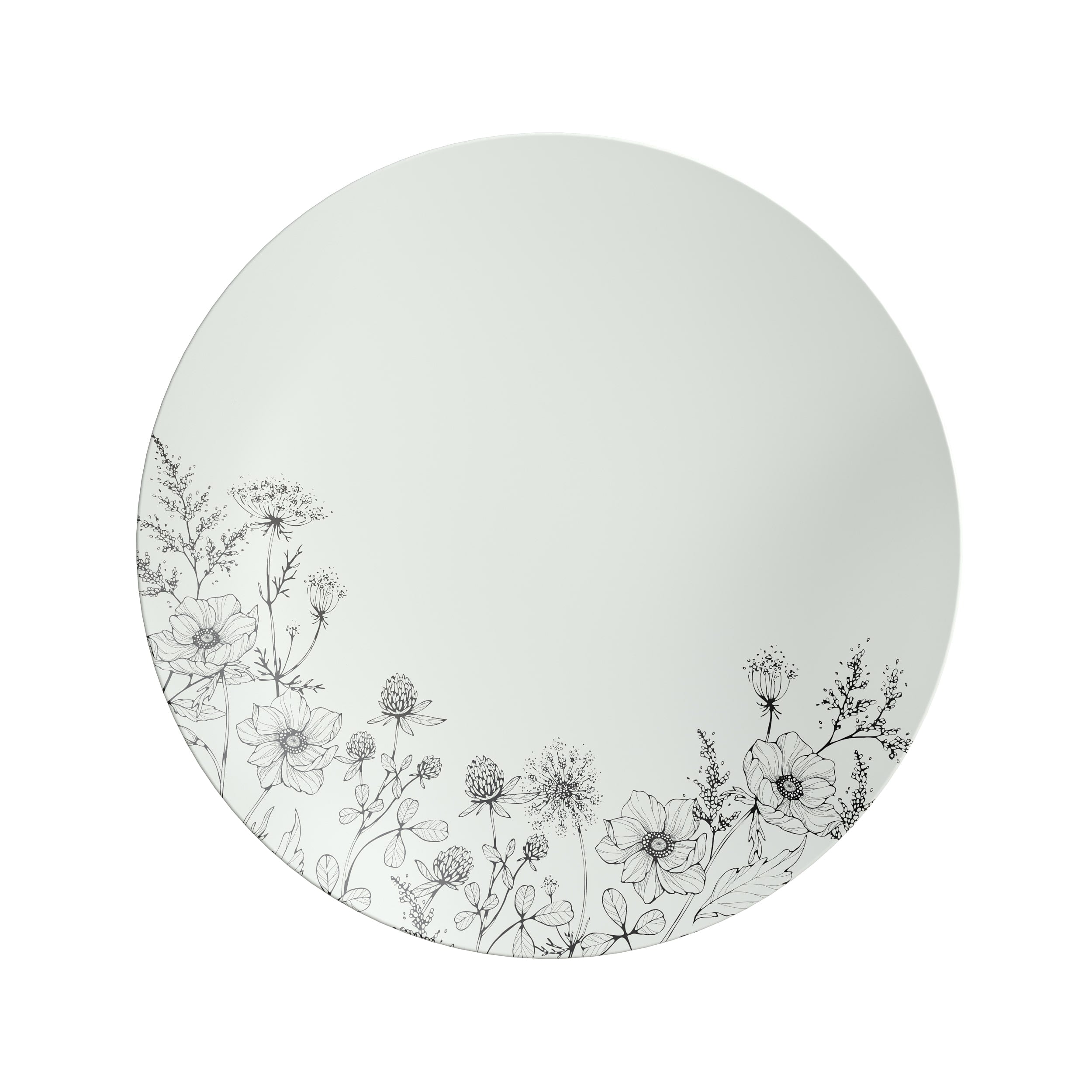 10 In. Dandelion Bloom Design Plastic Plates | 120 Count