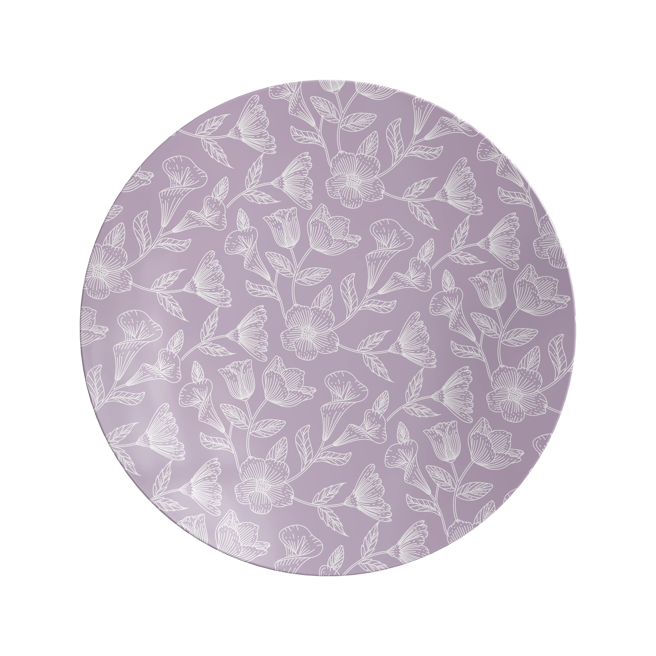 10 In. Blossom Circle Design Plastic Plates | 120 Count