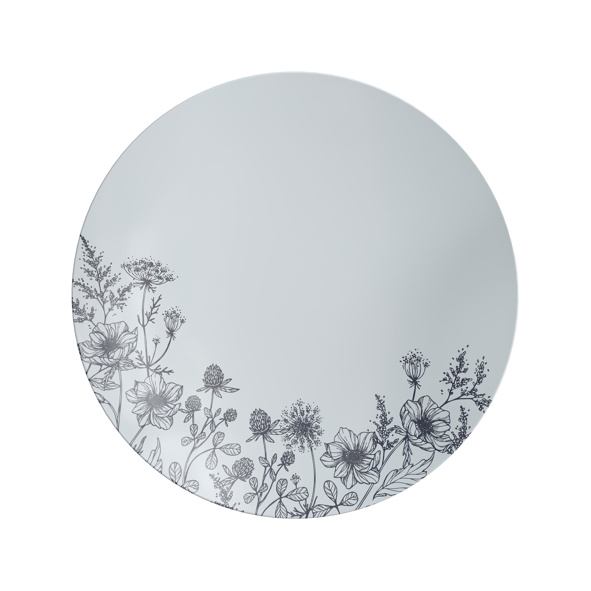10 In. Dandelion Bloom Design Plastic Plates | 120 Count