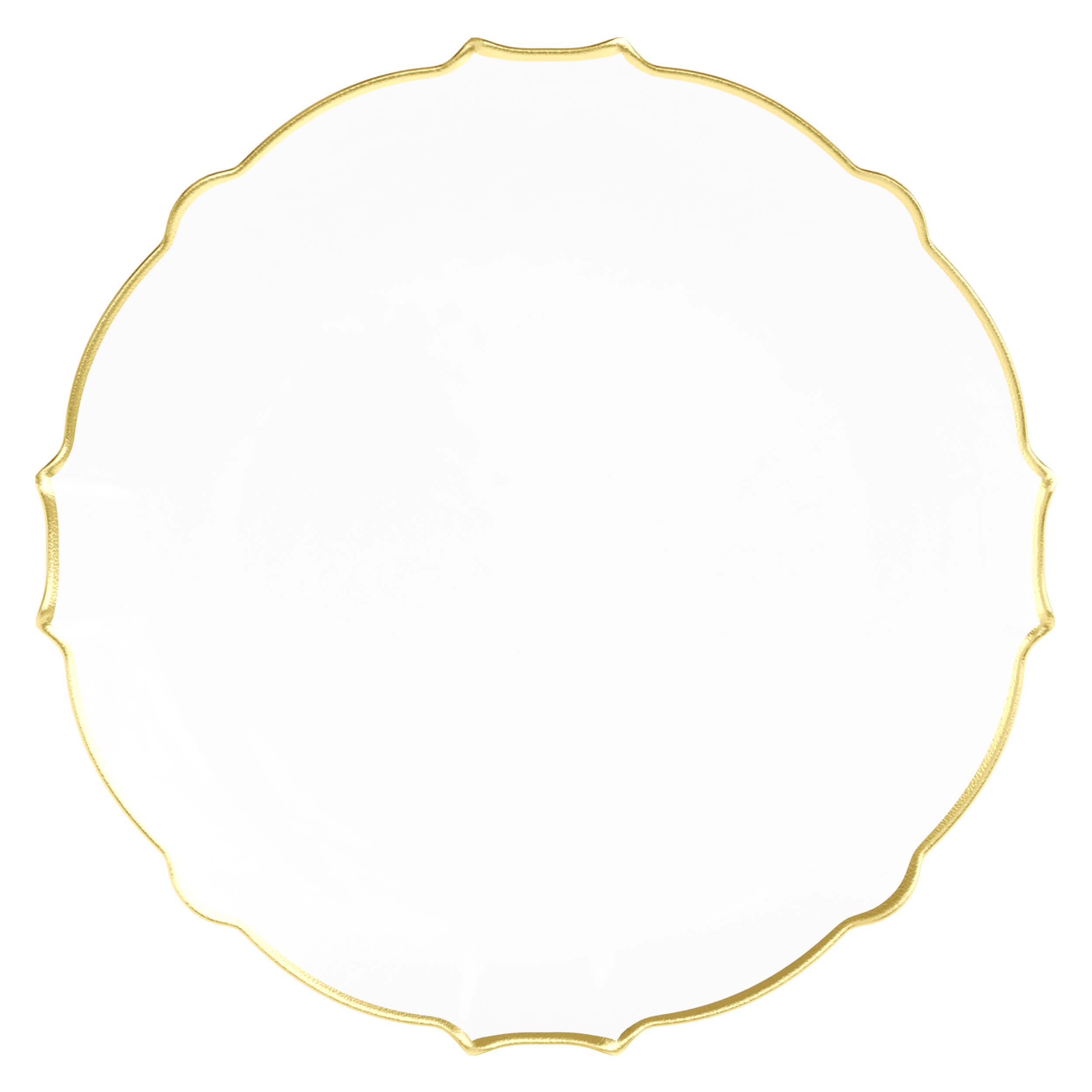 10.25 In. Clear/Gold Petal Plates | 120 Count