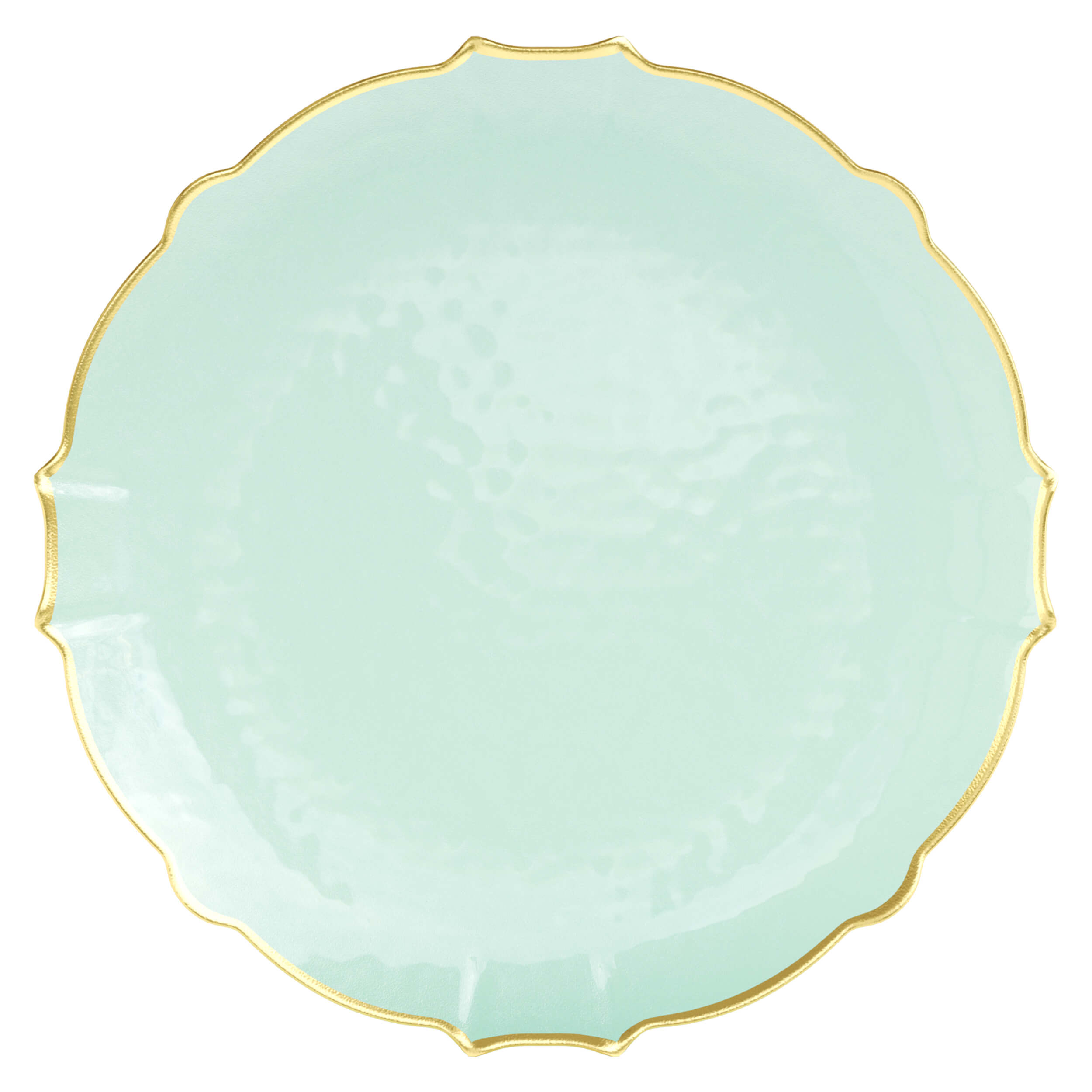 10.25 In. Mint/Gold Petal Plates | 120 Count