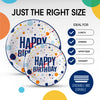 7 In. Blue Birthday Print Paper Plates | 500 Count