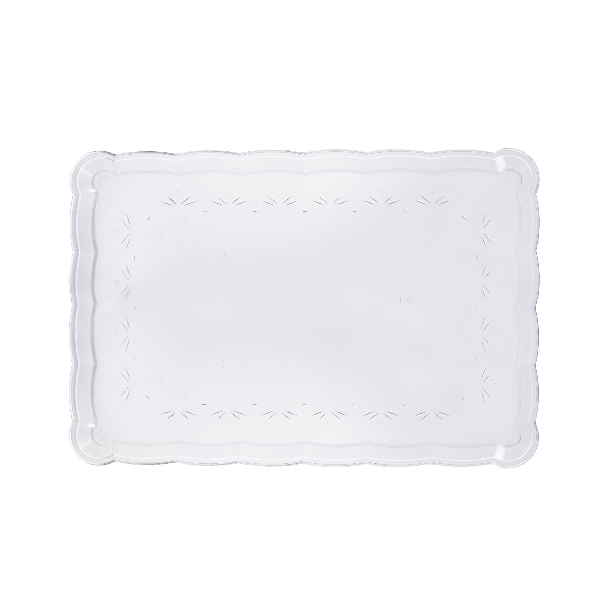 12" x 18" | Clear Plastic Rectangle Tray | 24 Count