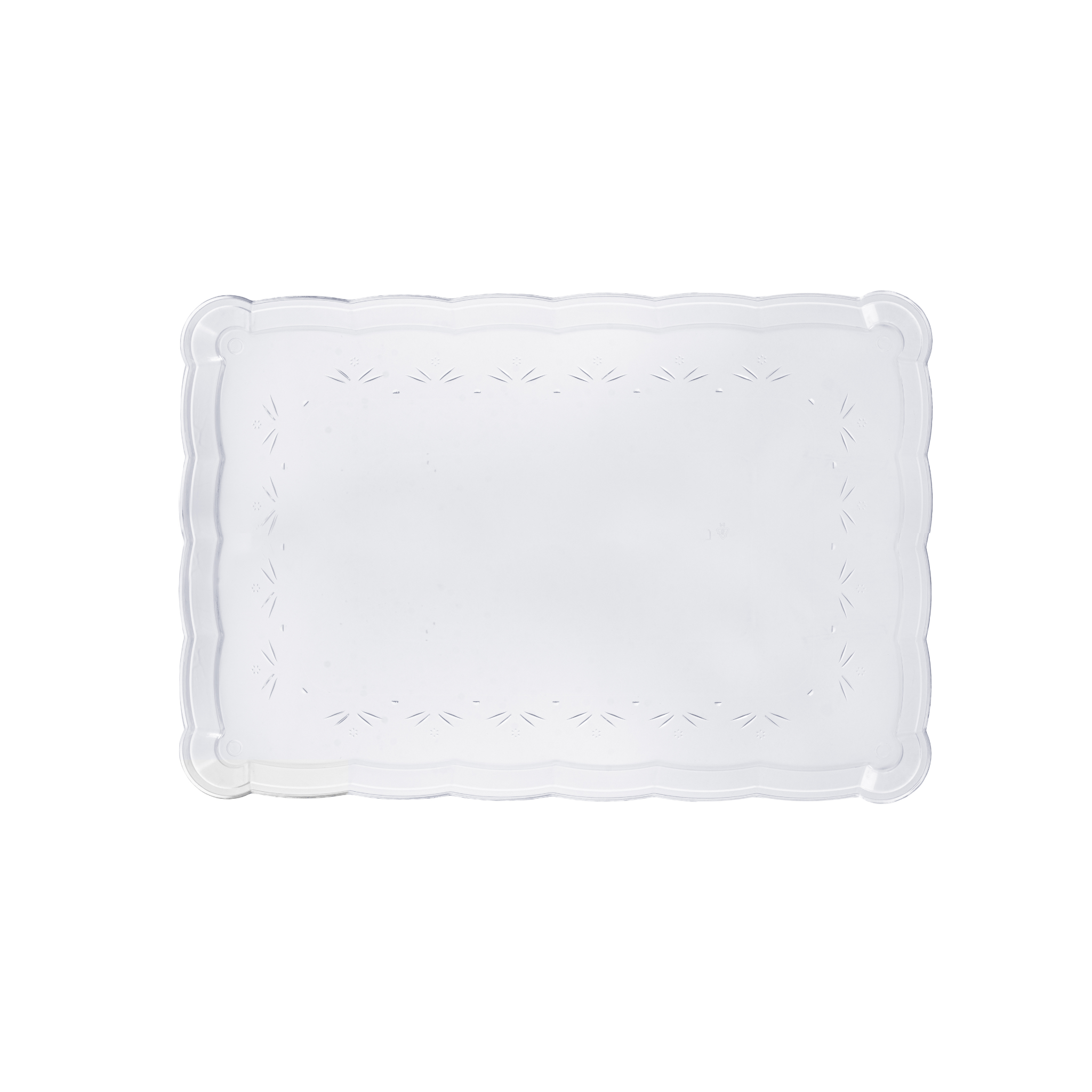 9" x 13" | Clear Plastic Rectangle Tray | 48 Count