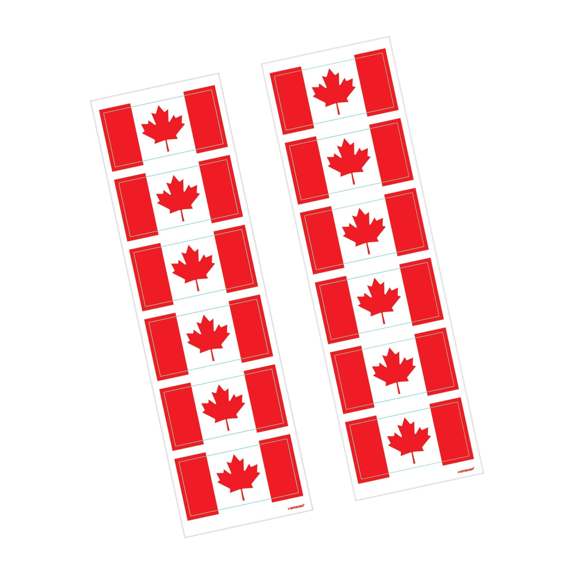 Canadian Flag Sticker Pack - 8 Sheets - Pack of 12 – Shluchim Supplies