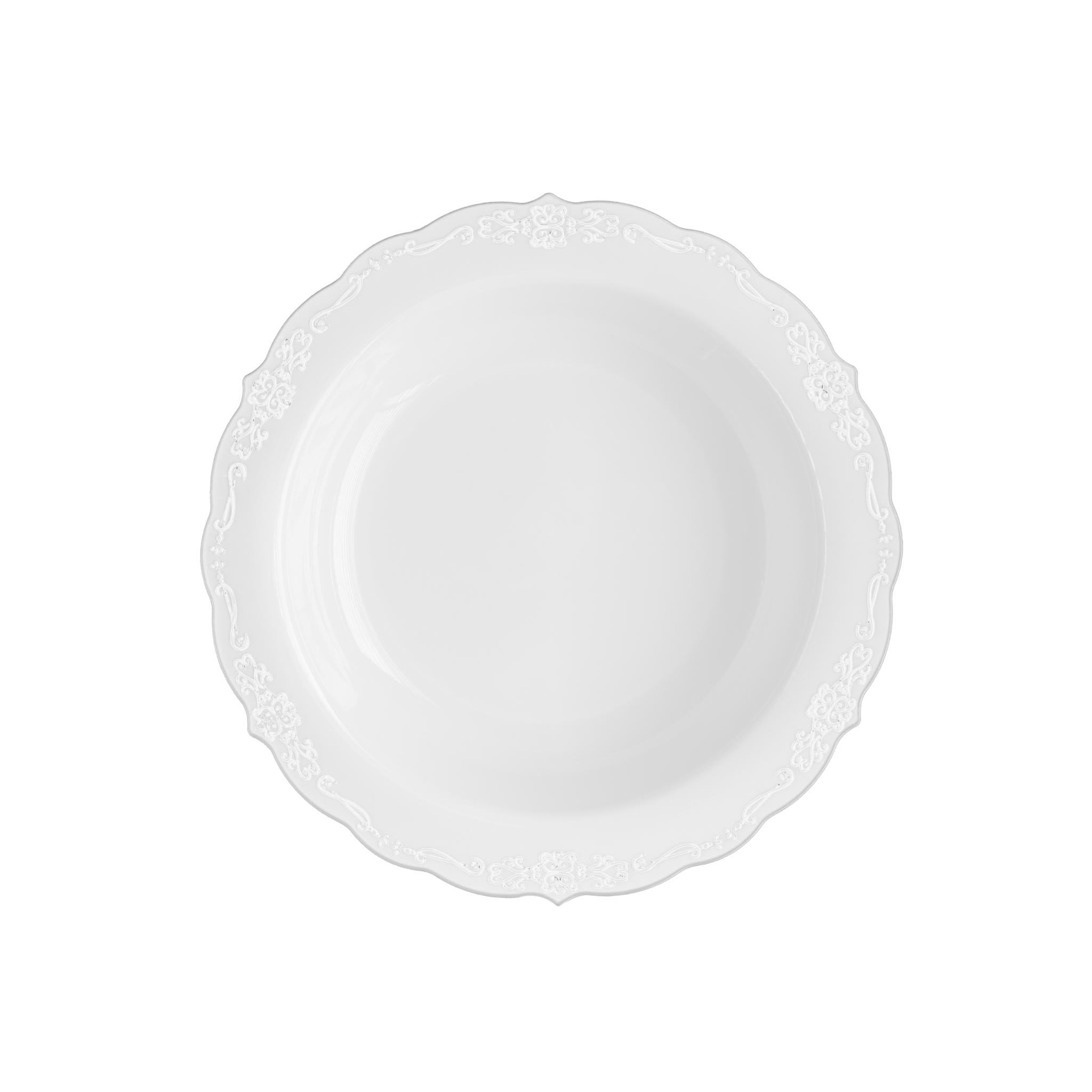 12 oz. Clear Victorian Design Plastic Bowls (120 Count)