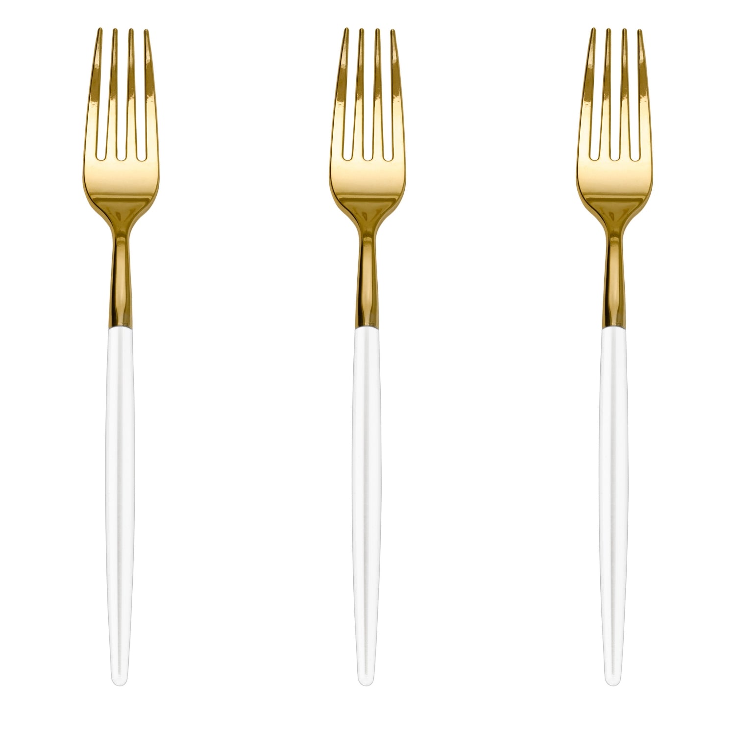 Trendables Forks Ivory/Gold | 480 Count