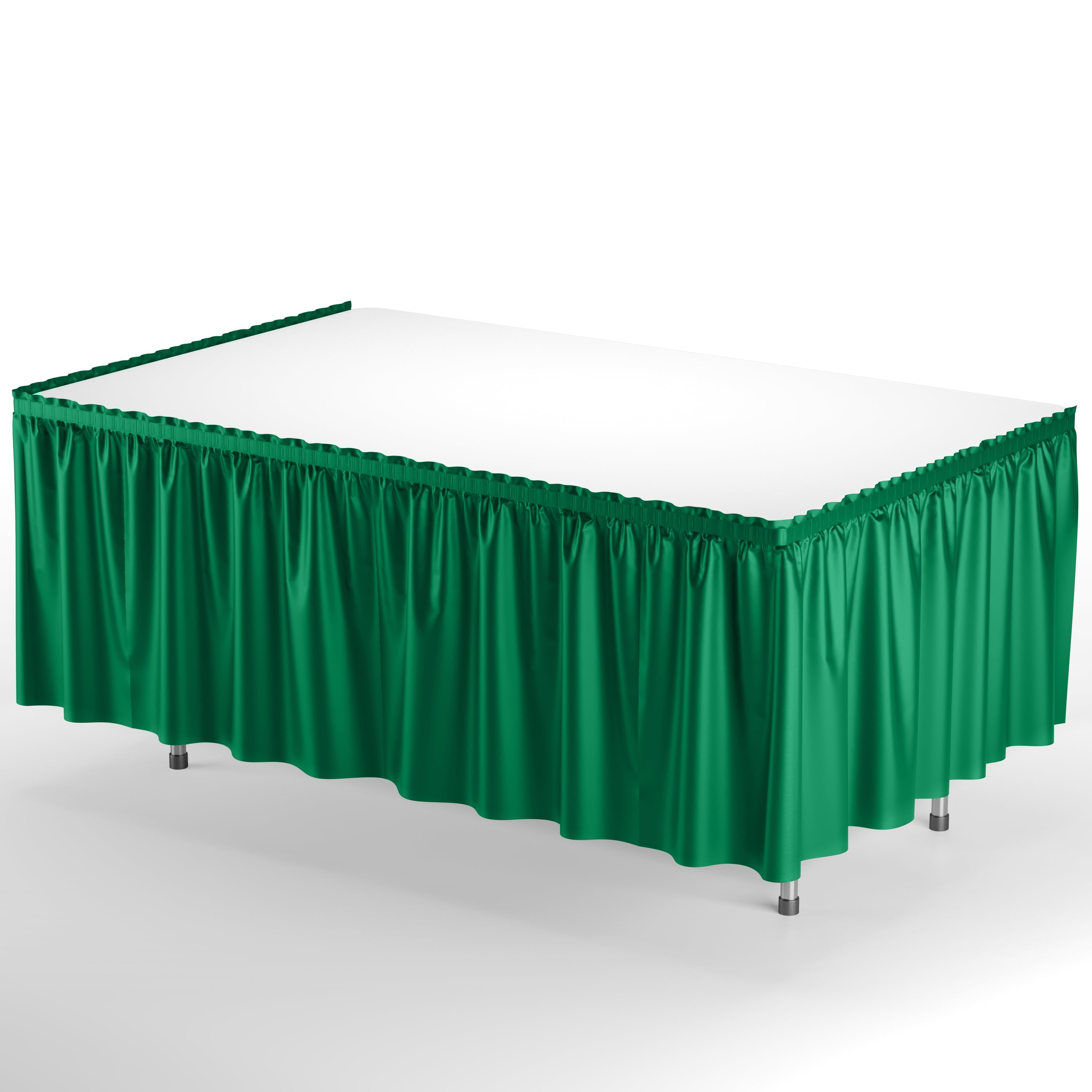 14' x 29in. Table Skirt  Emerald Green - 48 ct.
