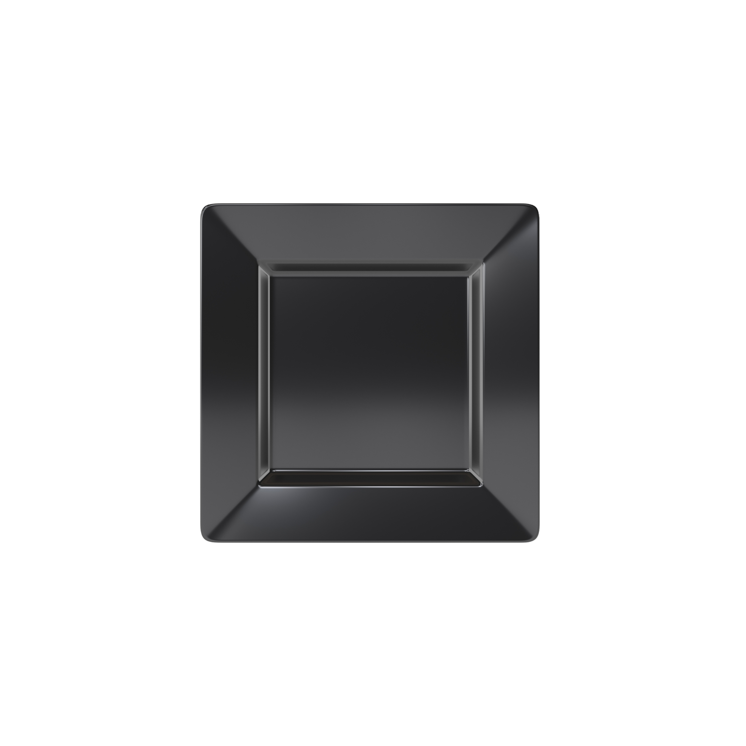 4.5 In. Black Square Plates (600 Count)