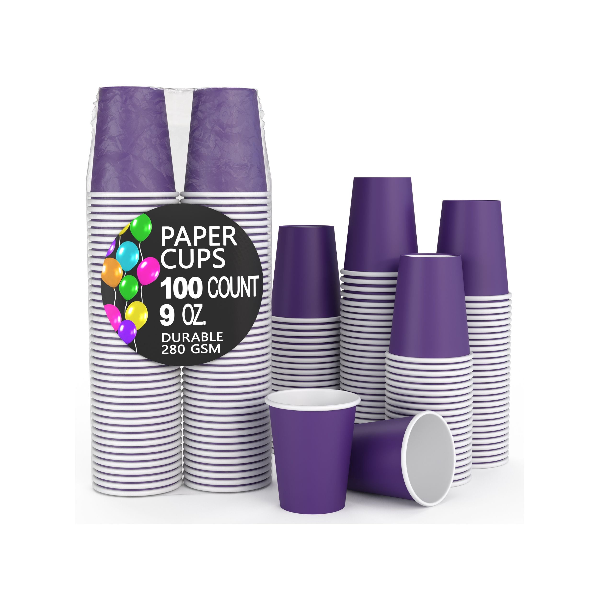9 Oz. Purple Paper Cups | 500 Count