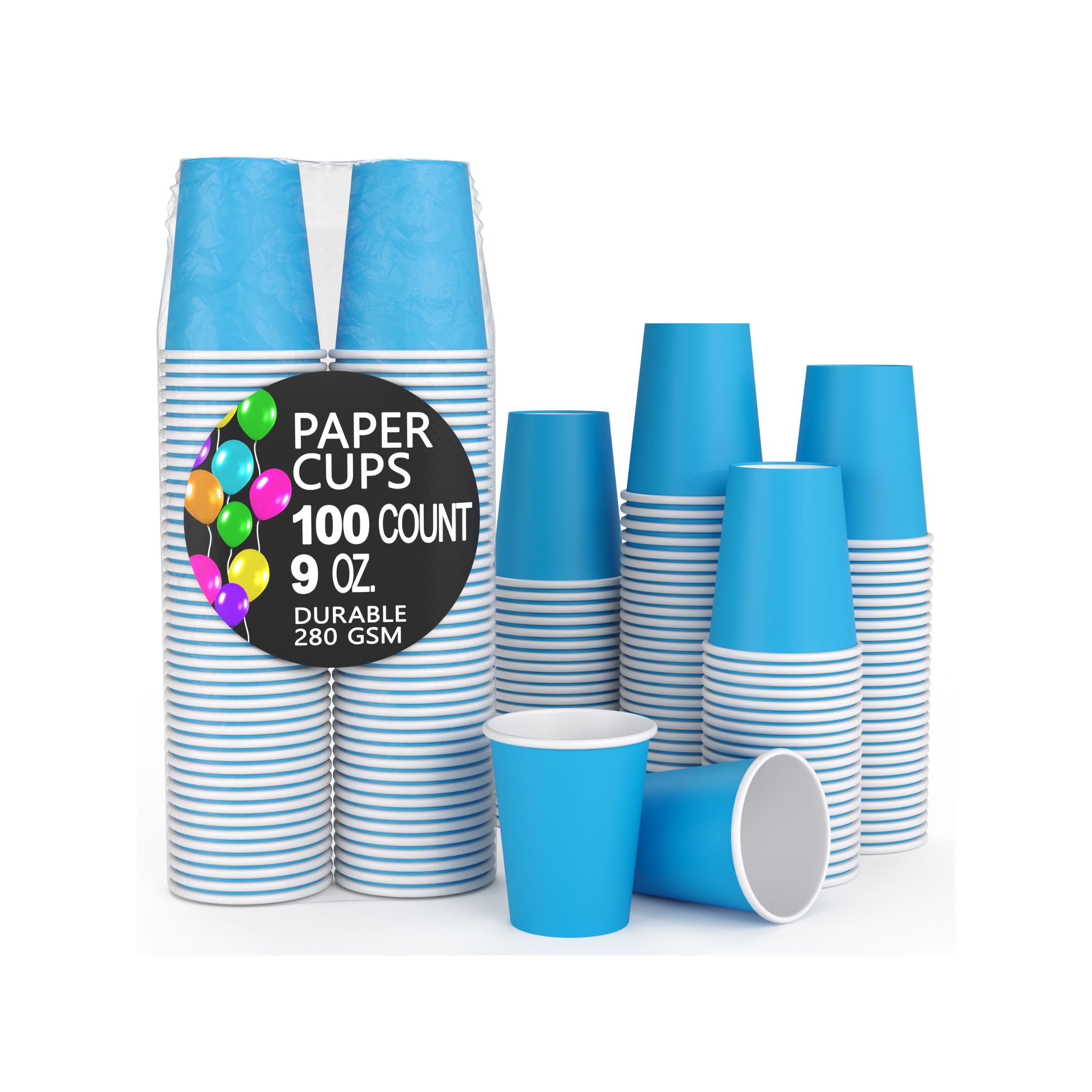 9 Oz. Turquoise Paper Cups | 500 Count