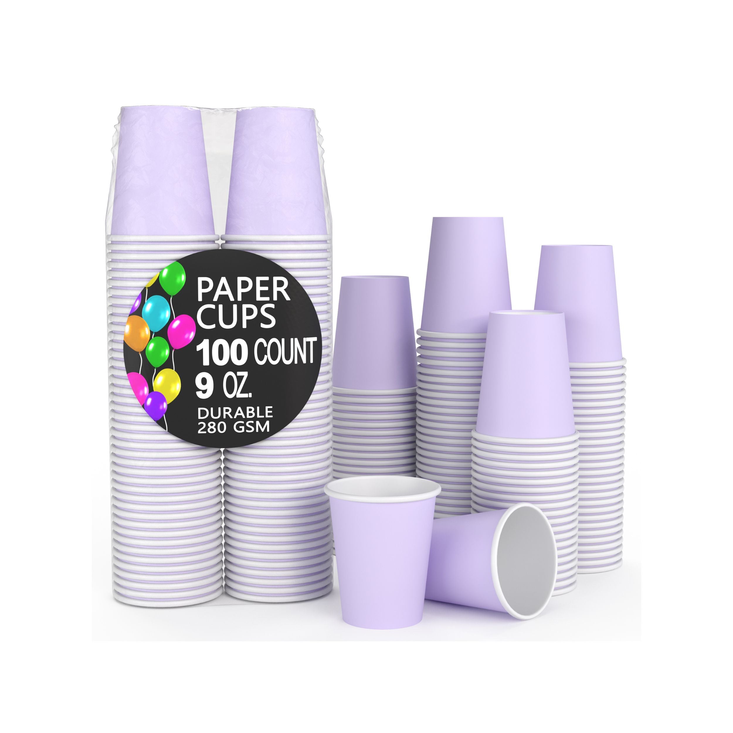 9 Oz. Lavender Paper Cups | 500 Count