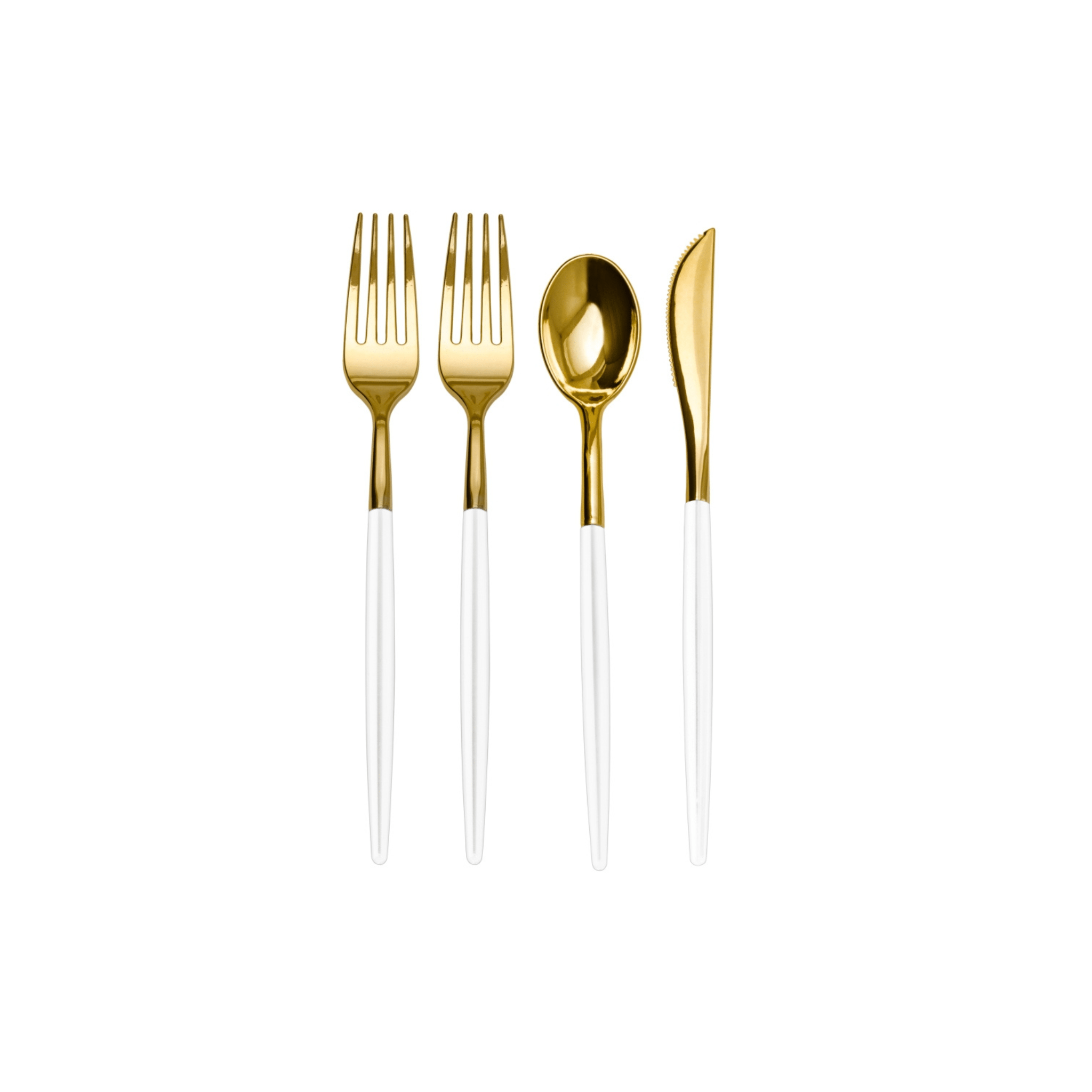 80 Piece White/Gold Cutlery Combo Set