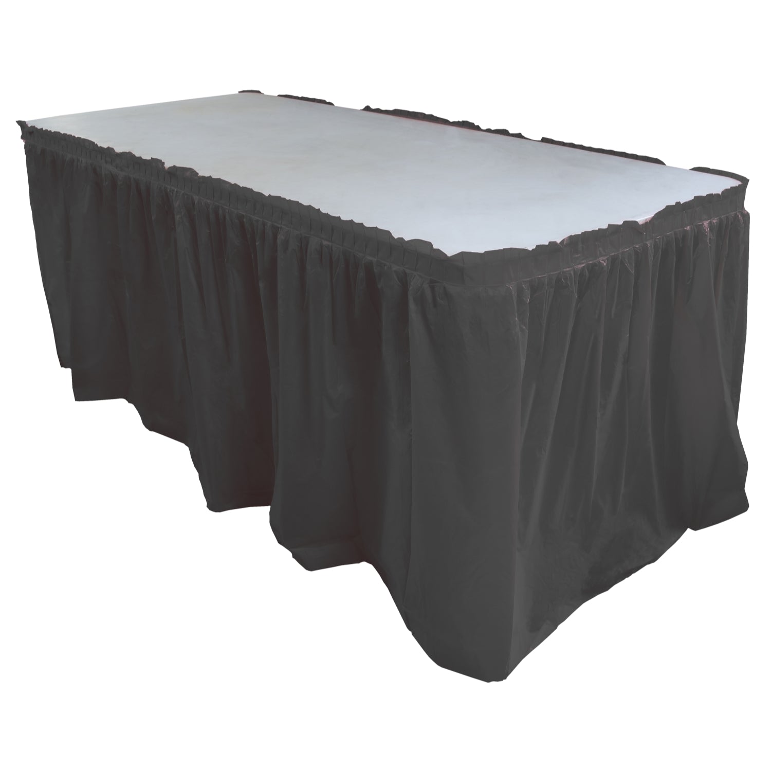 14' x 29in. Table Skirt  Black - 48 ct.
