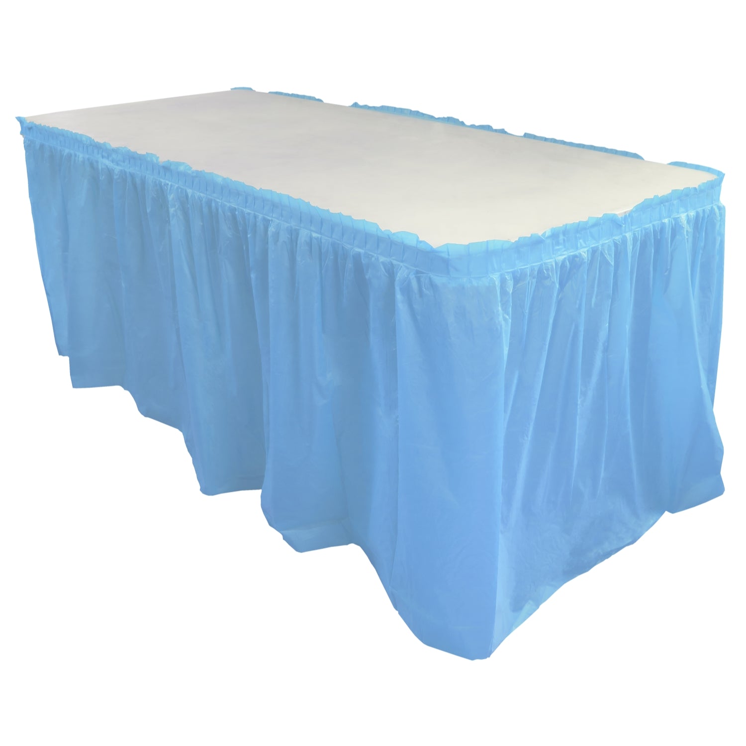 14' x 29in. Table Skirt  Light Blue - 48 ct.