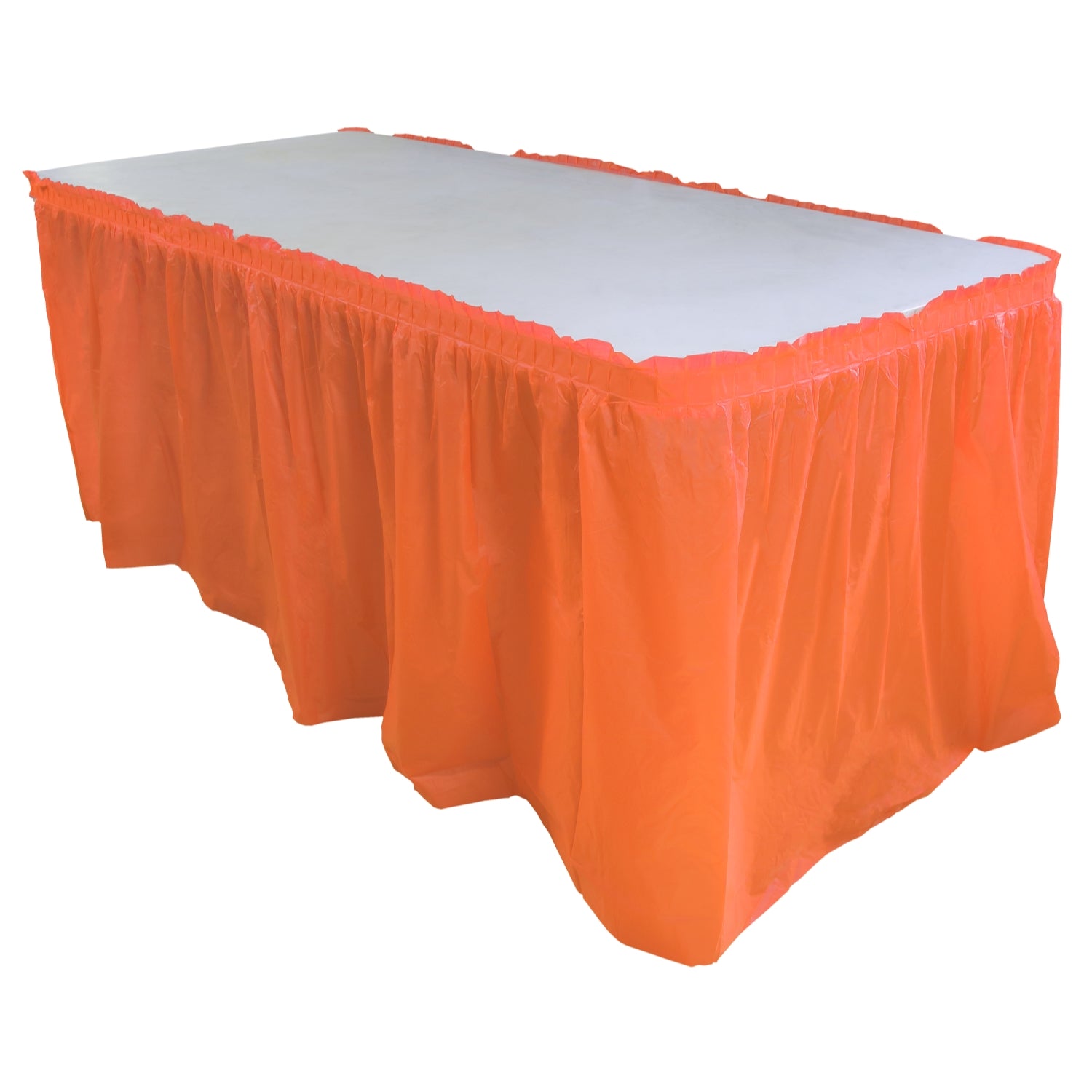 14' x 29in. Table Skirt  Orange - 48 ct.