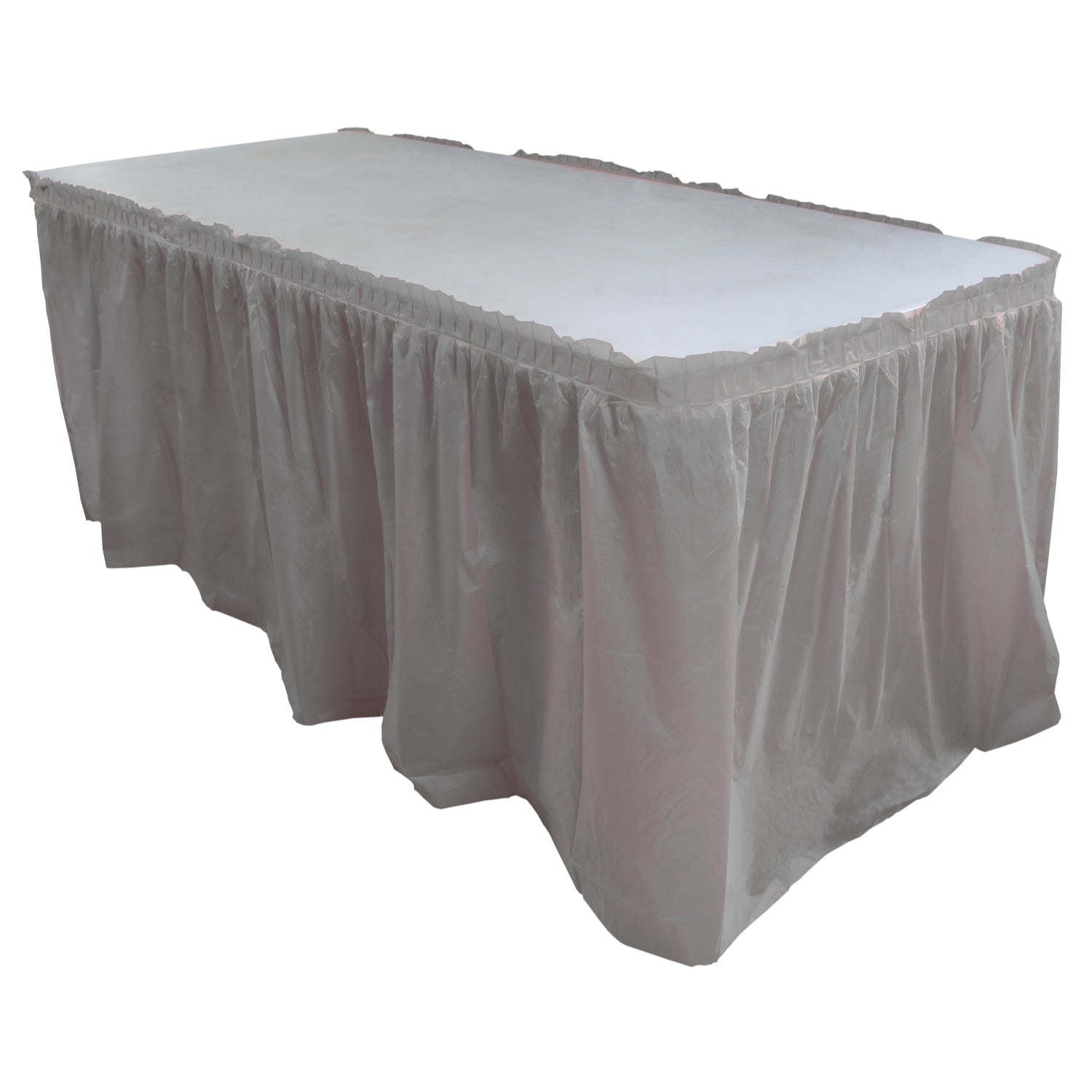 14' x 29in. Table Skirt  Silver - 48 ct.