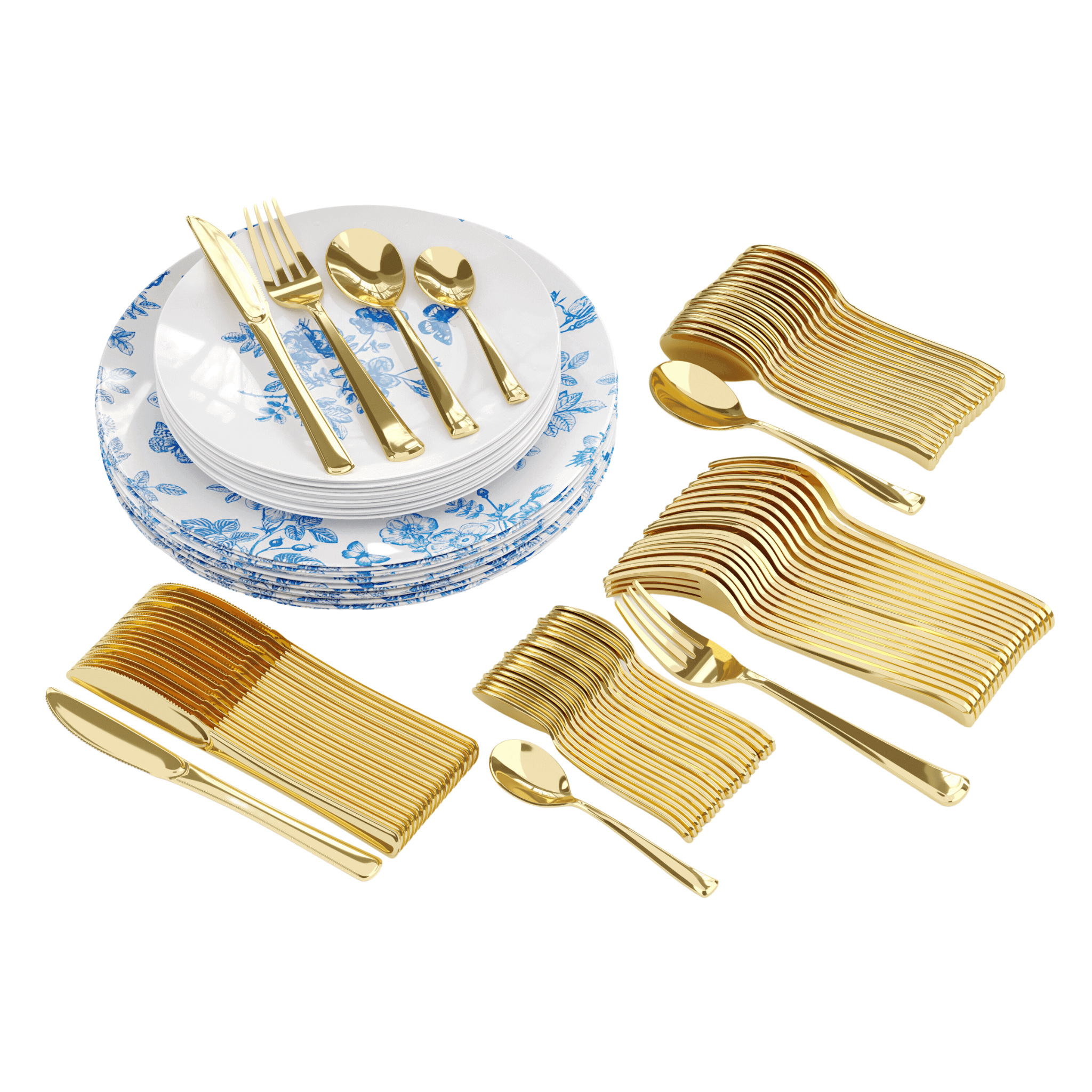 140 Piece Botanical Combo Set | Serves 20 Guests