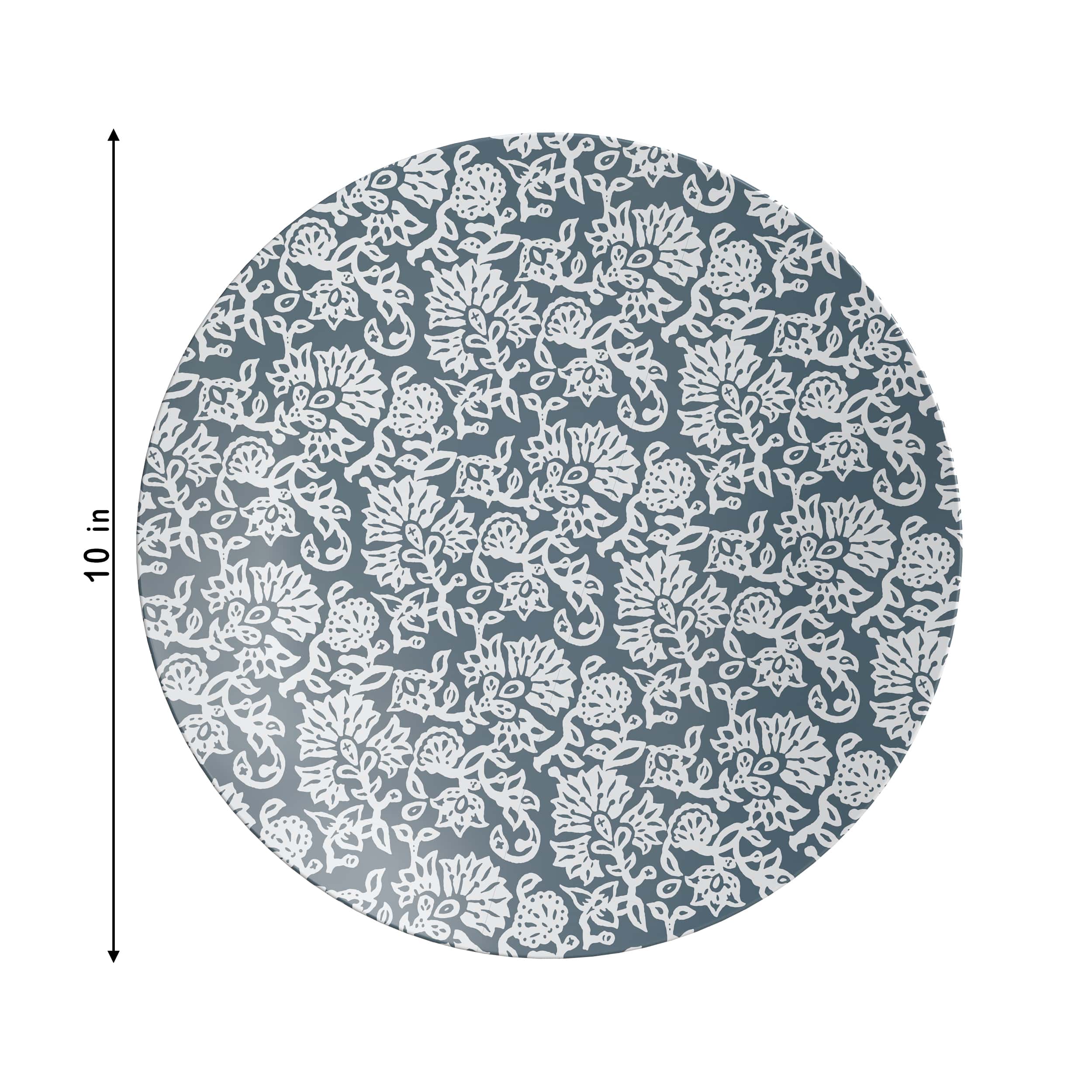 10 In. Garden Damask Design Plastic Plates | 120 Count