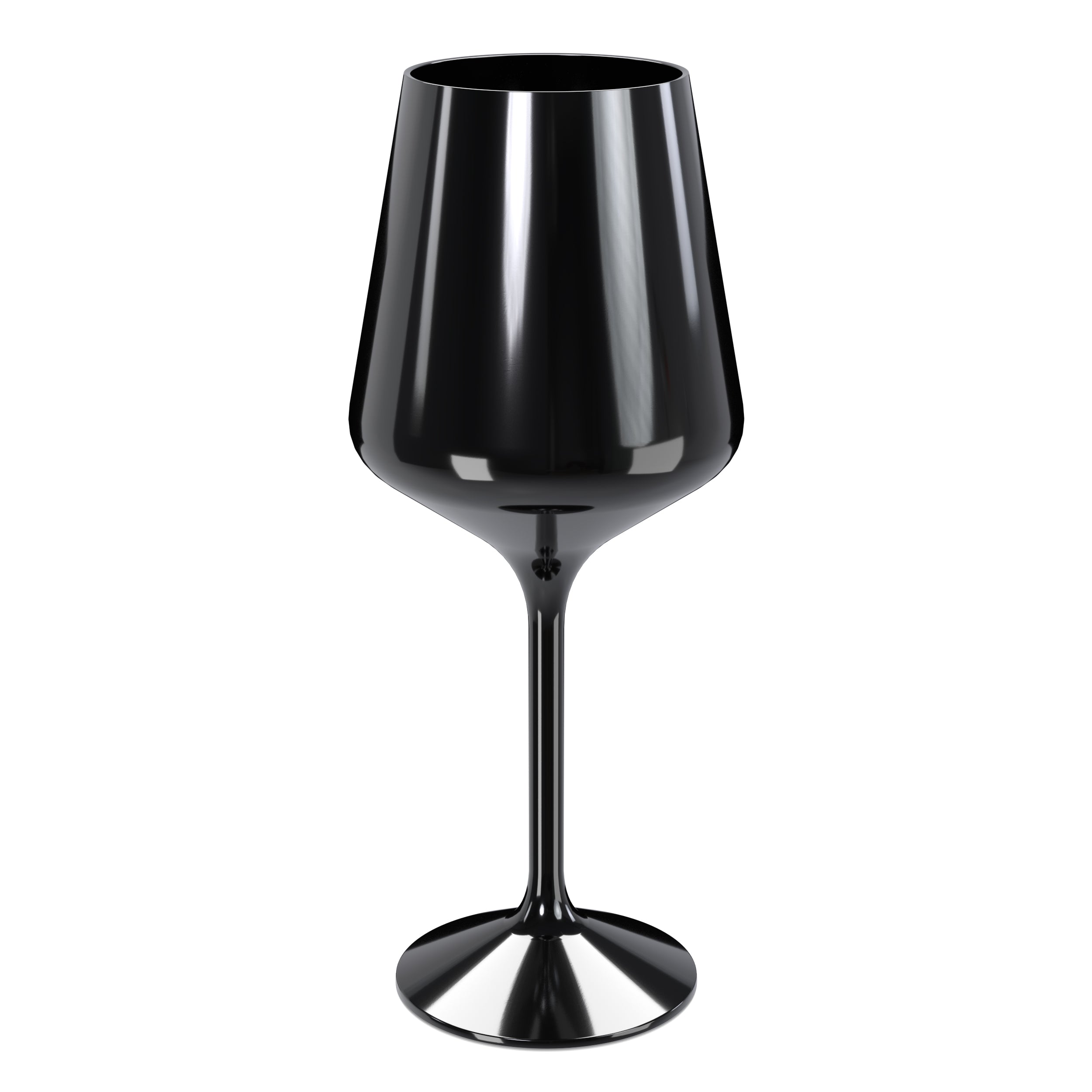 Reusable 16 Oz. Black Stemmed Wine Cup | 12 Count