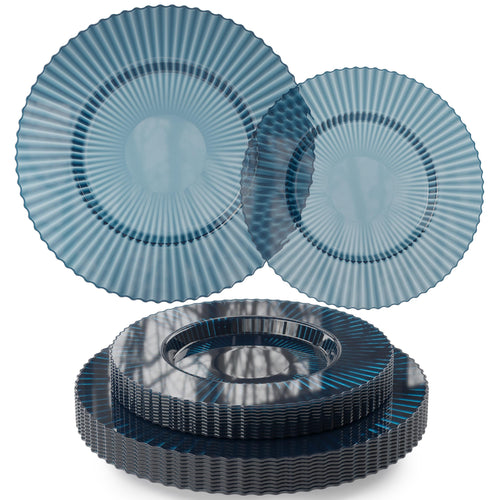 Sapphire Gemstone Essentials Set | Dinner & Salad Plates | Serves 120