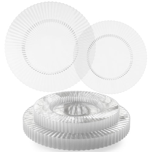 Crystal Gemstone Essentials Set | Dinner & Salad Plates | Serves 120