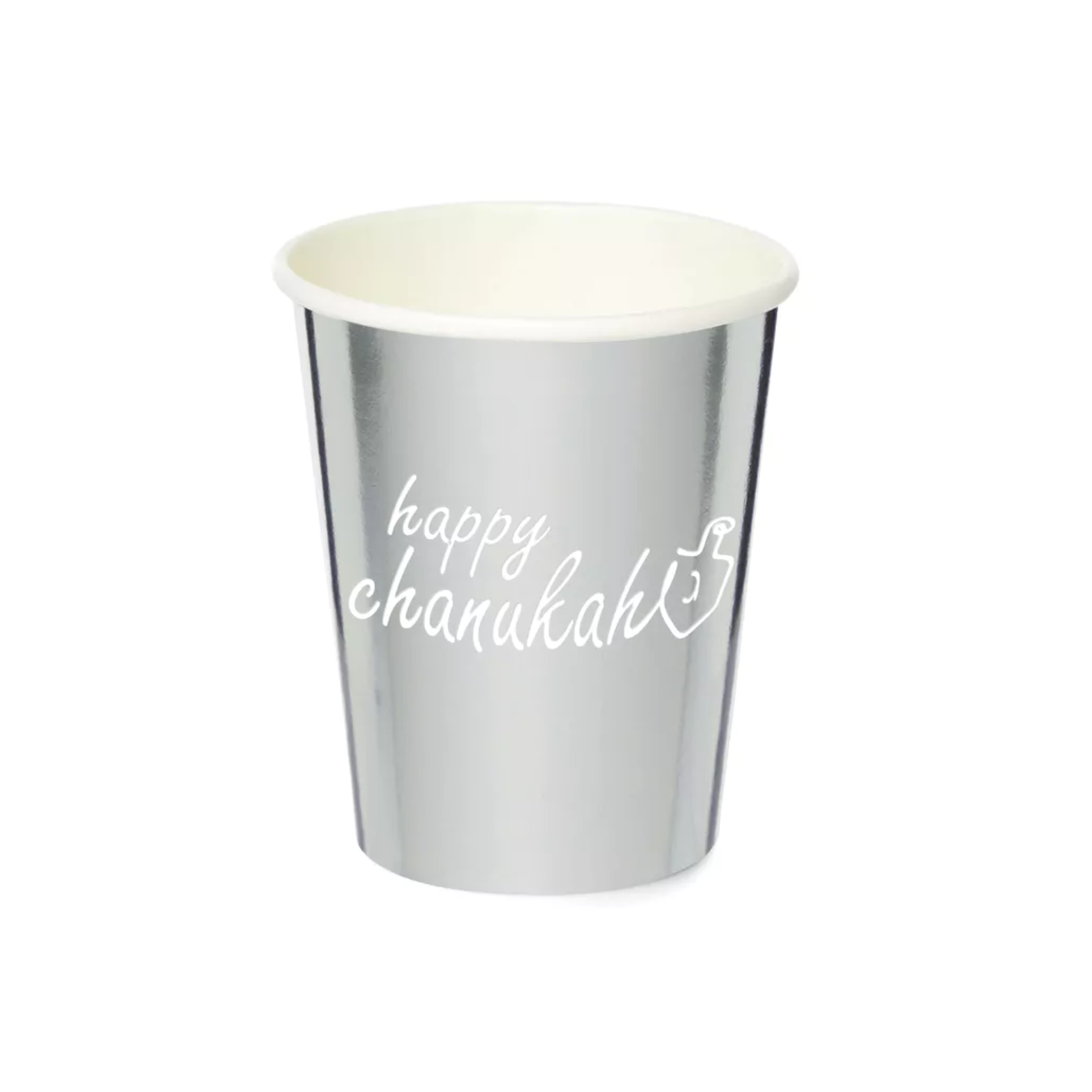 Silver Chanukah Paper Cups (100 Count)