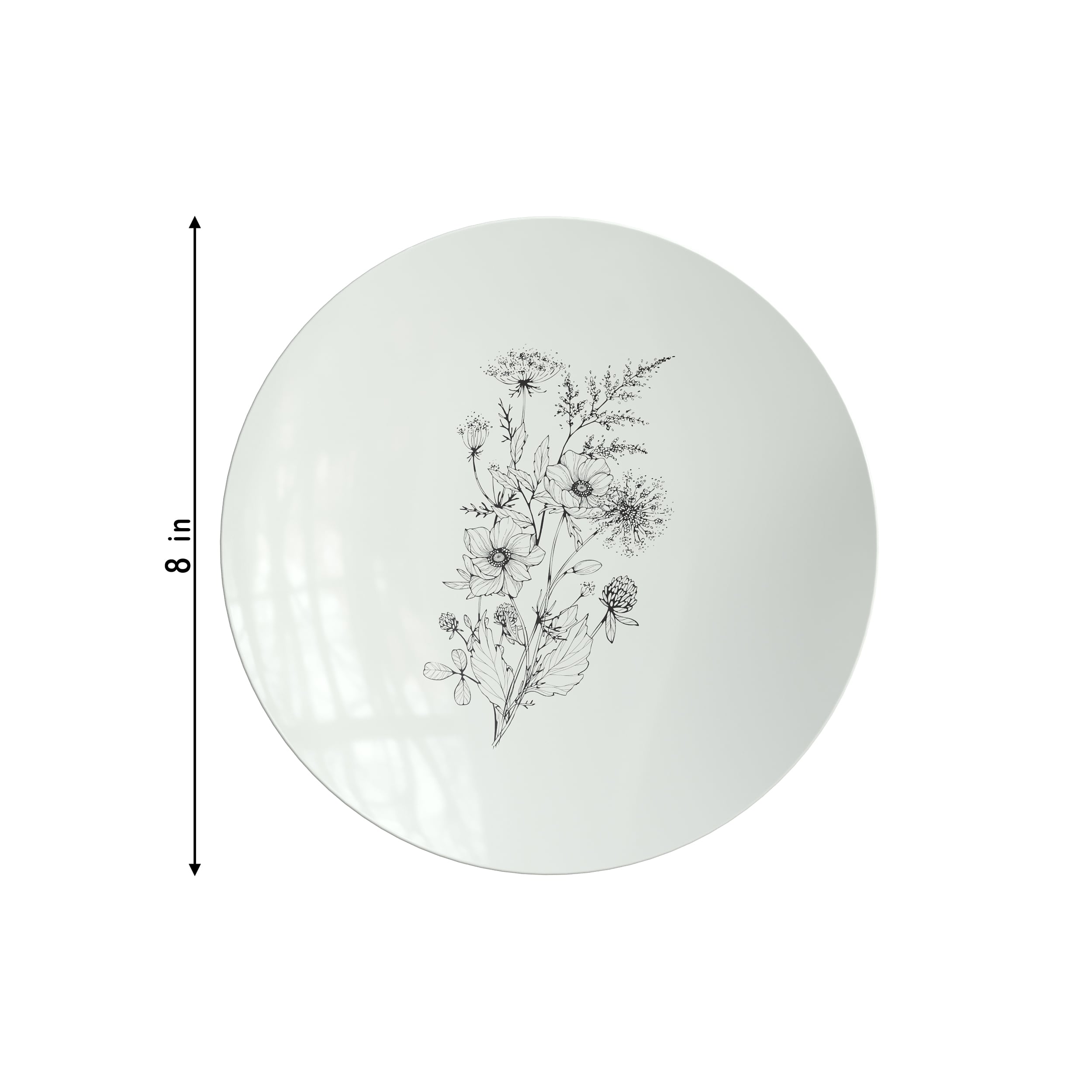 10 In. Dandelion Bloom Design Plastic Plates | 120 Count