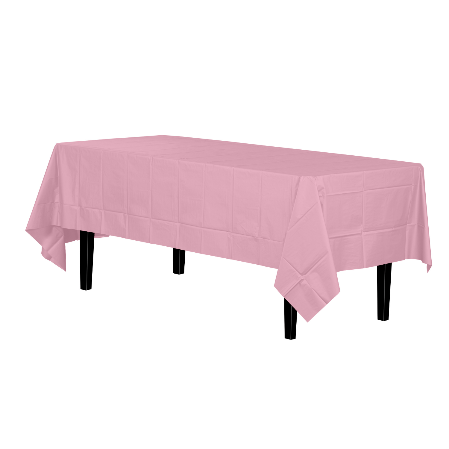 Premium Pink Plastic Tablecloth | 96 Count