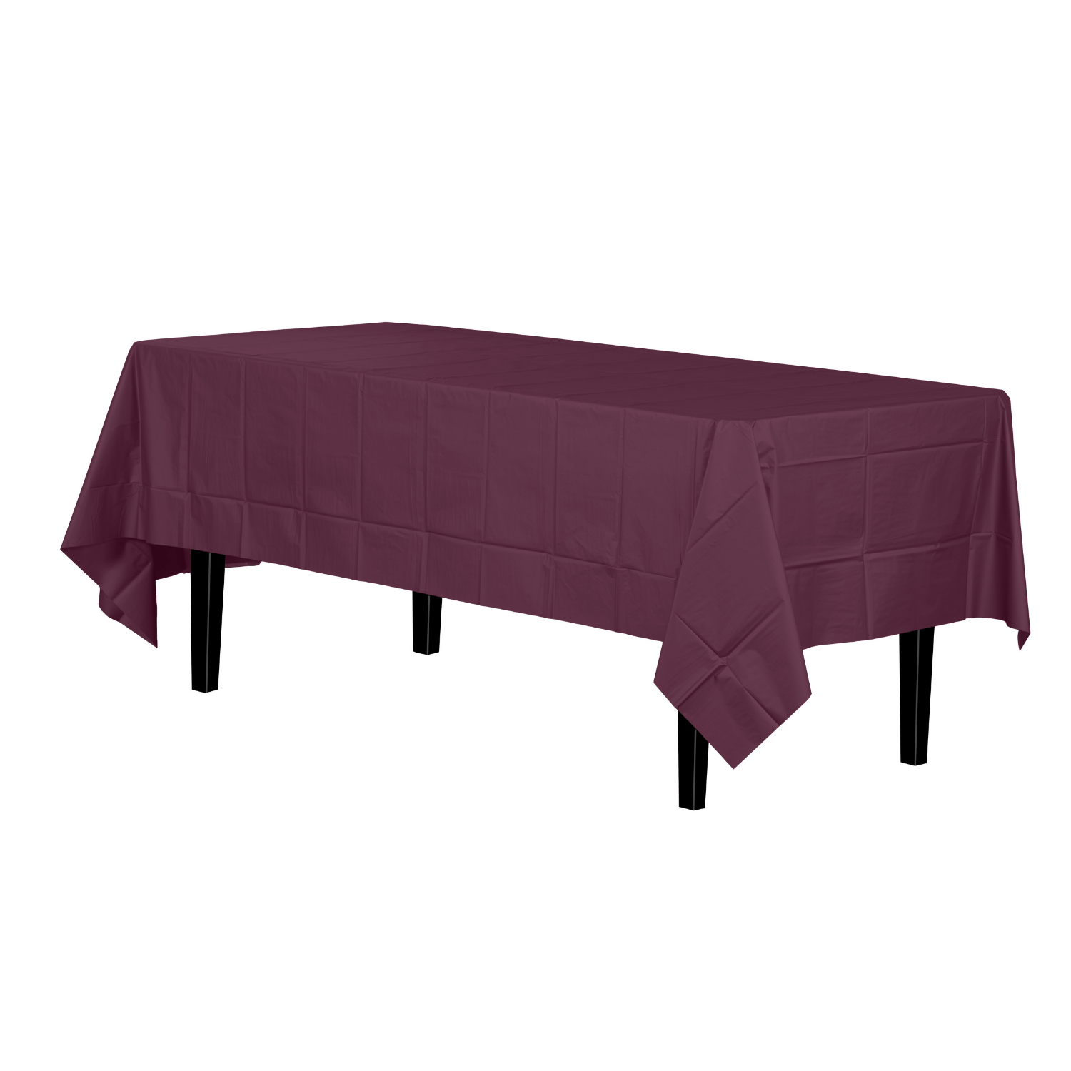 Plum Plastic Tablecloth | 48 Count