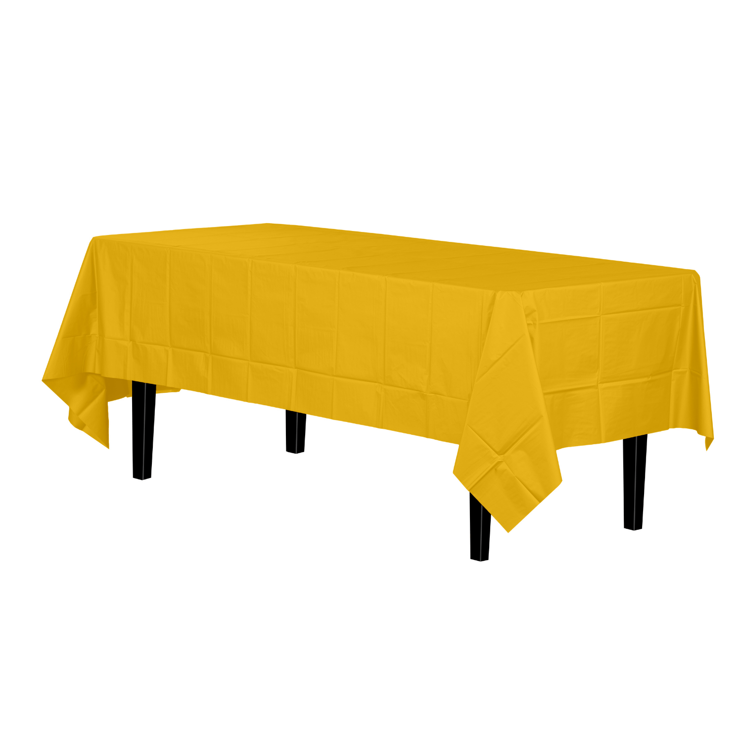 Premium Yellow Plastic Tablecloth | 96 Count