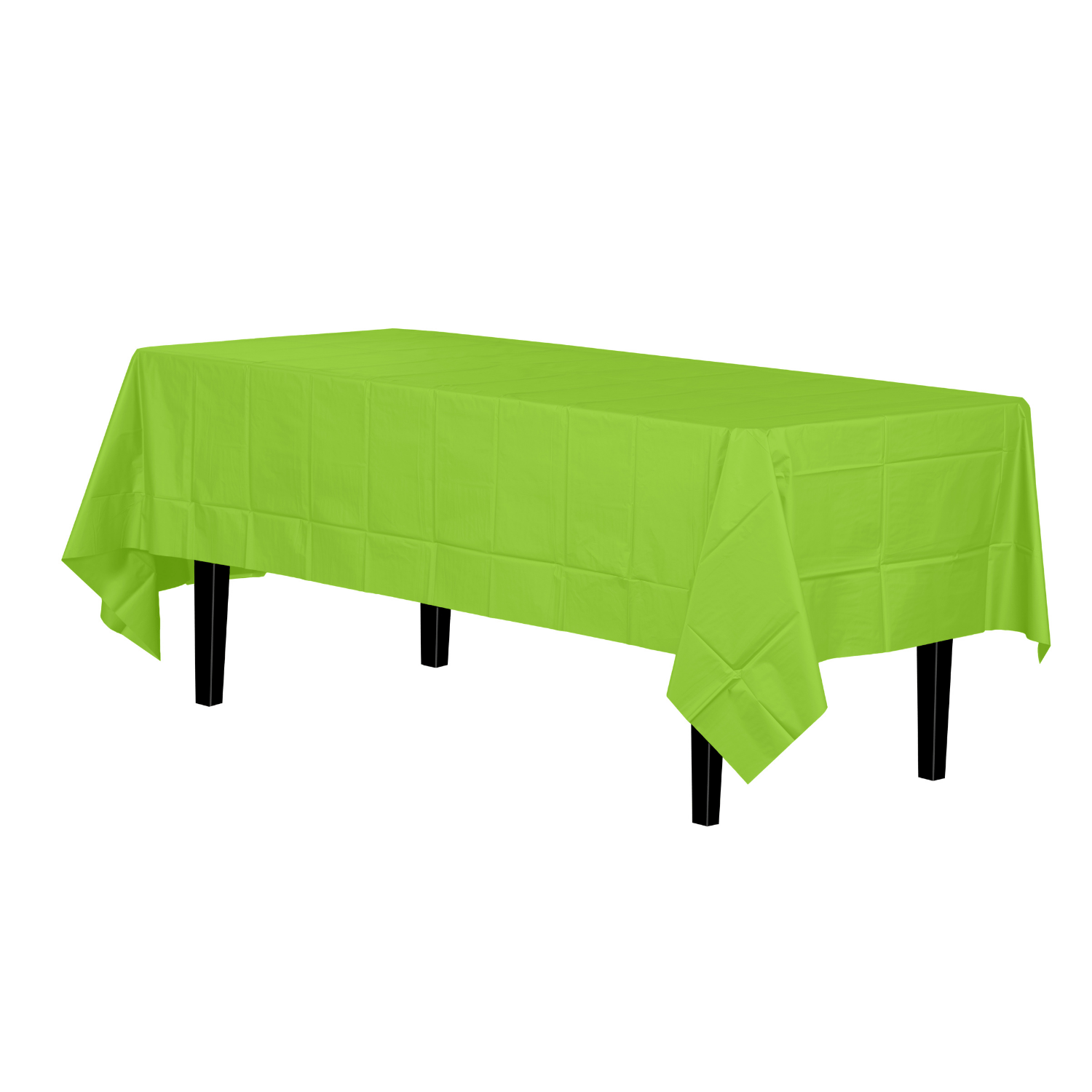 Lime Green Plastic Tablecloth | 48 Count