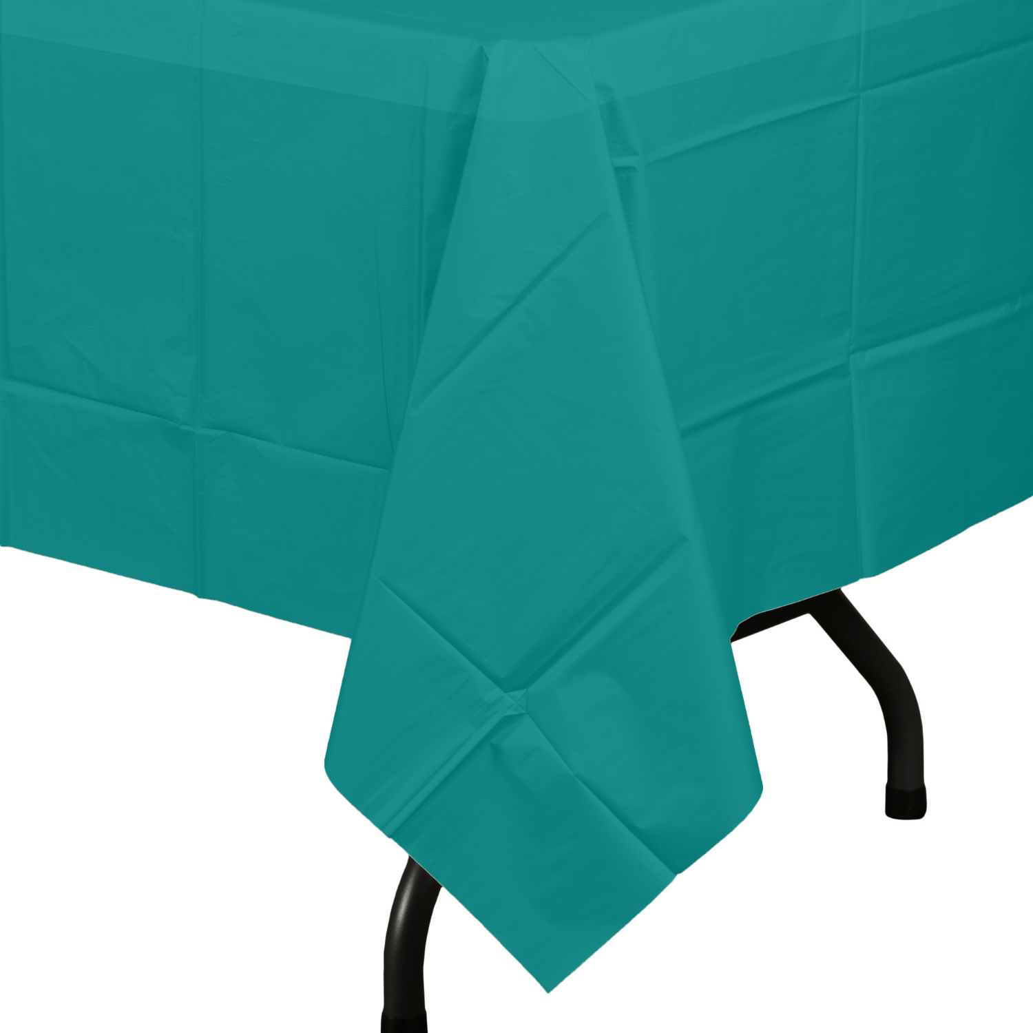 Teal Plastic Tablecloth | 48 Count