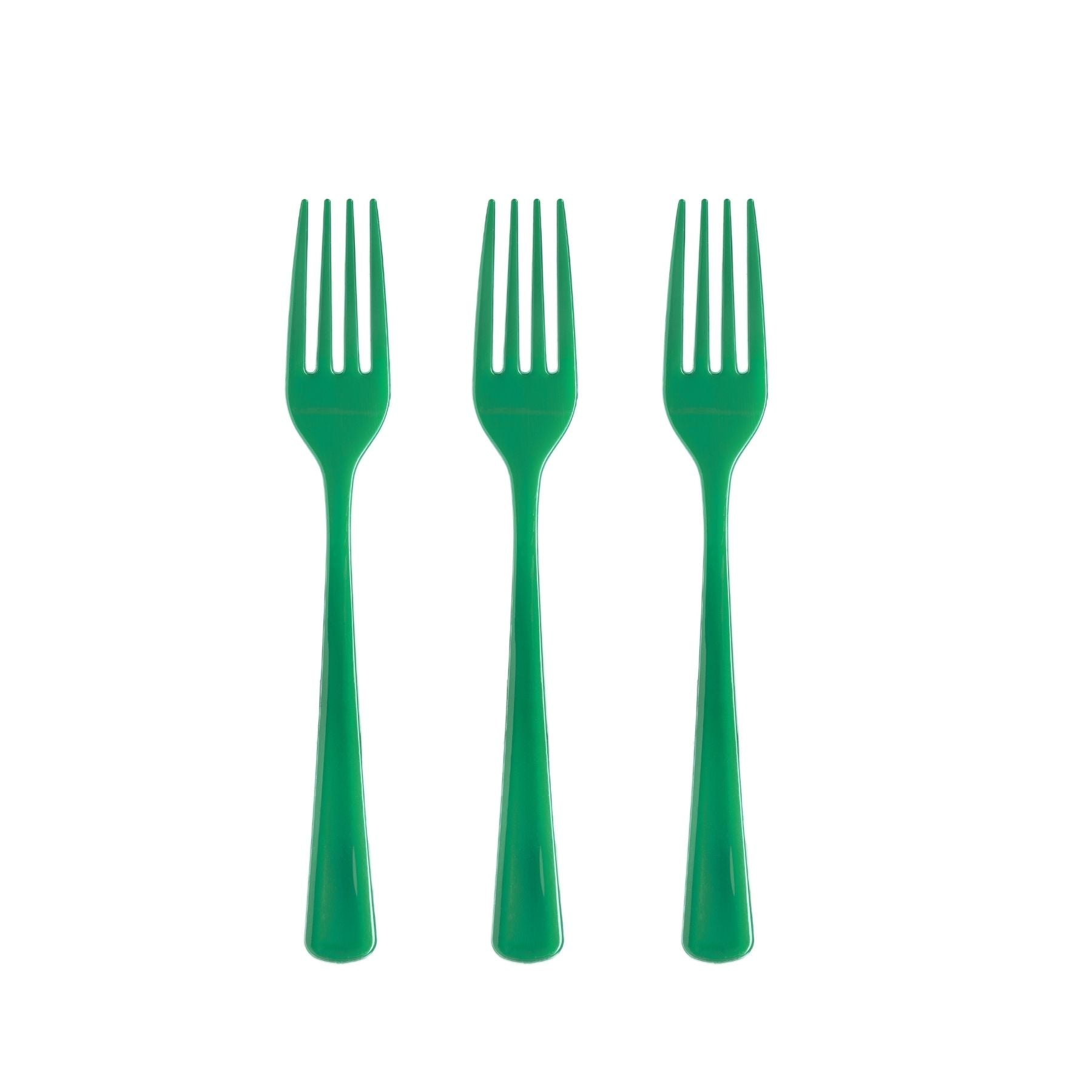 Heavy Duty Emerald Green Plastic Forks | 1200 Count