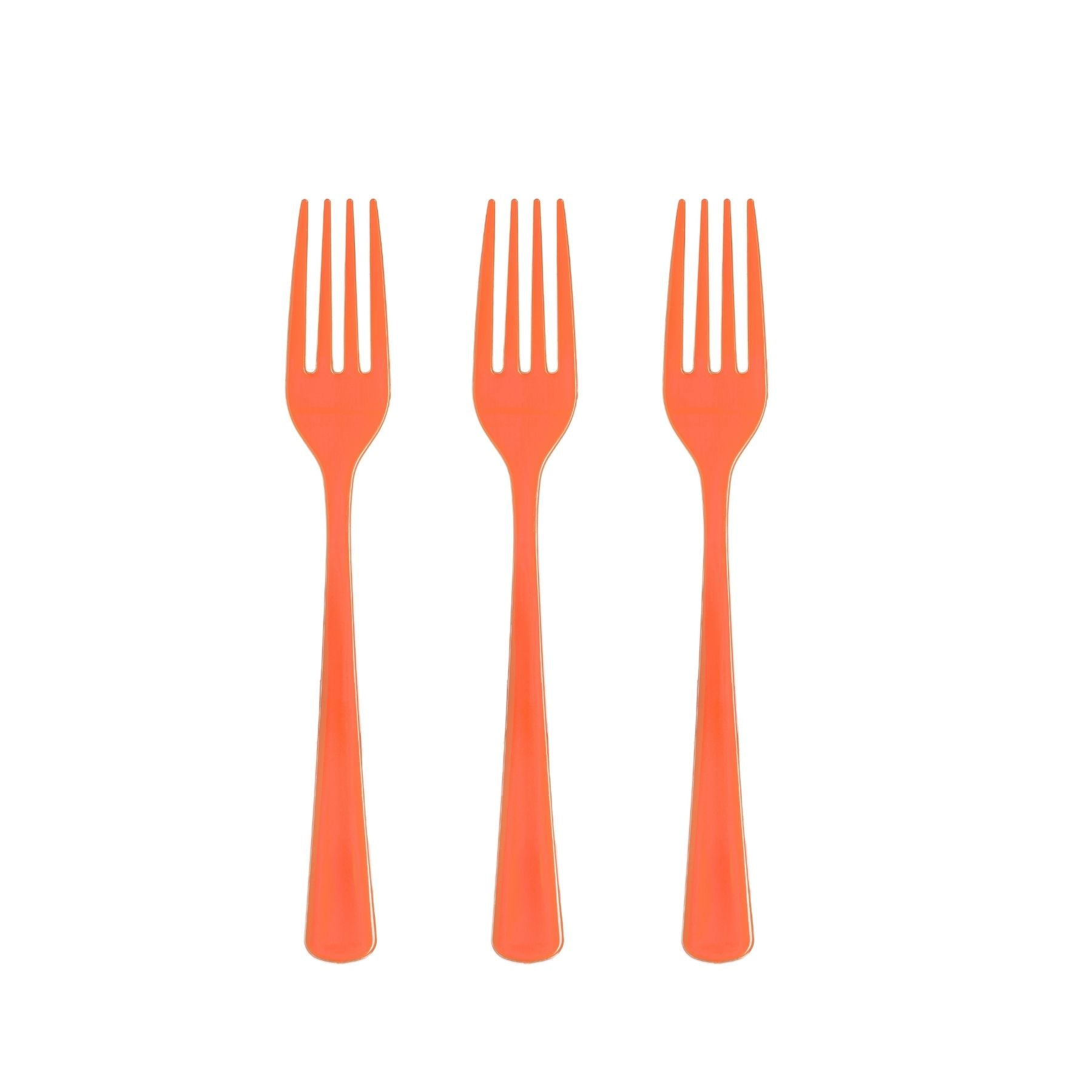 Heavy Duty Orange Plastic Forks | 1200 Count
