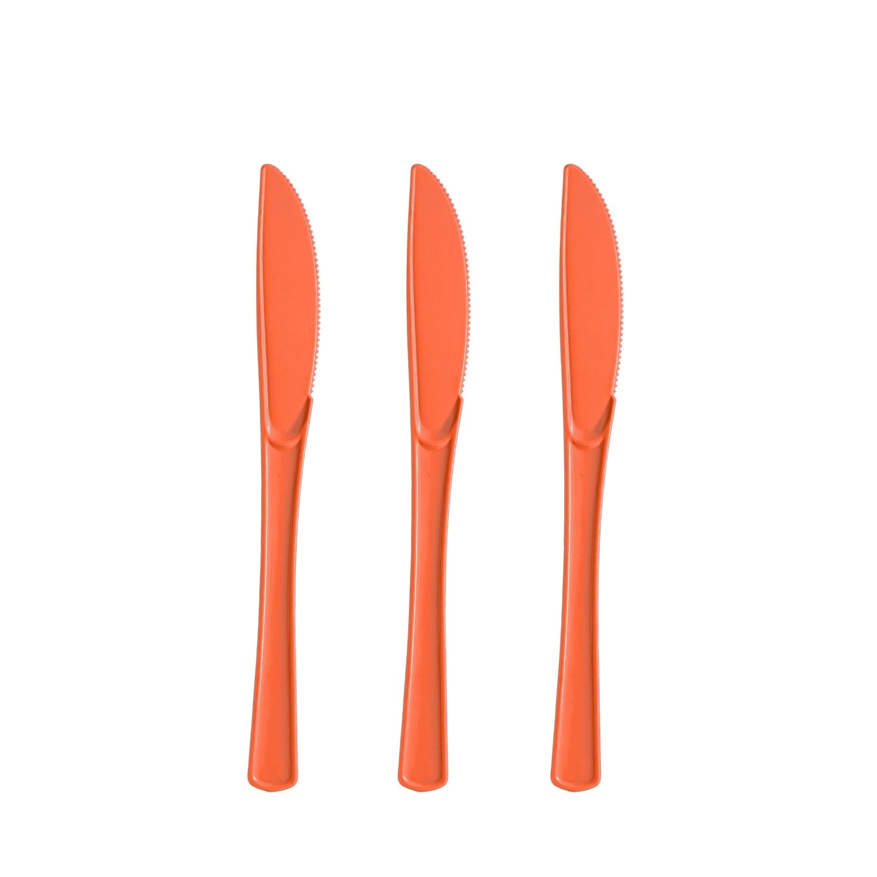 Heavy Duty Orange Plastic Knives | 1200 Count