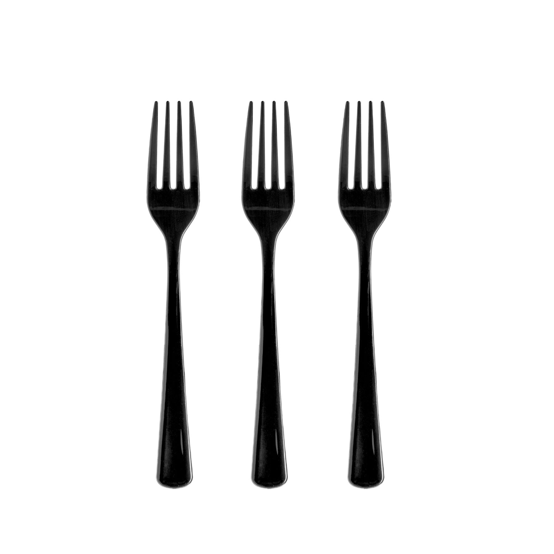 Heavy Duty Black Plastic Forks | 1200 Count