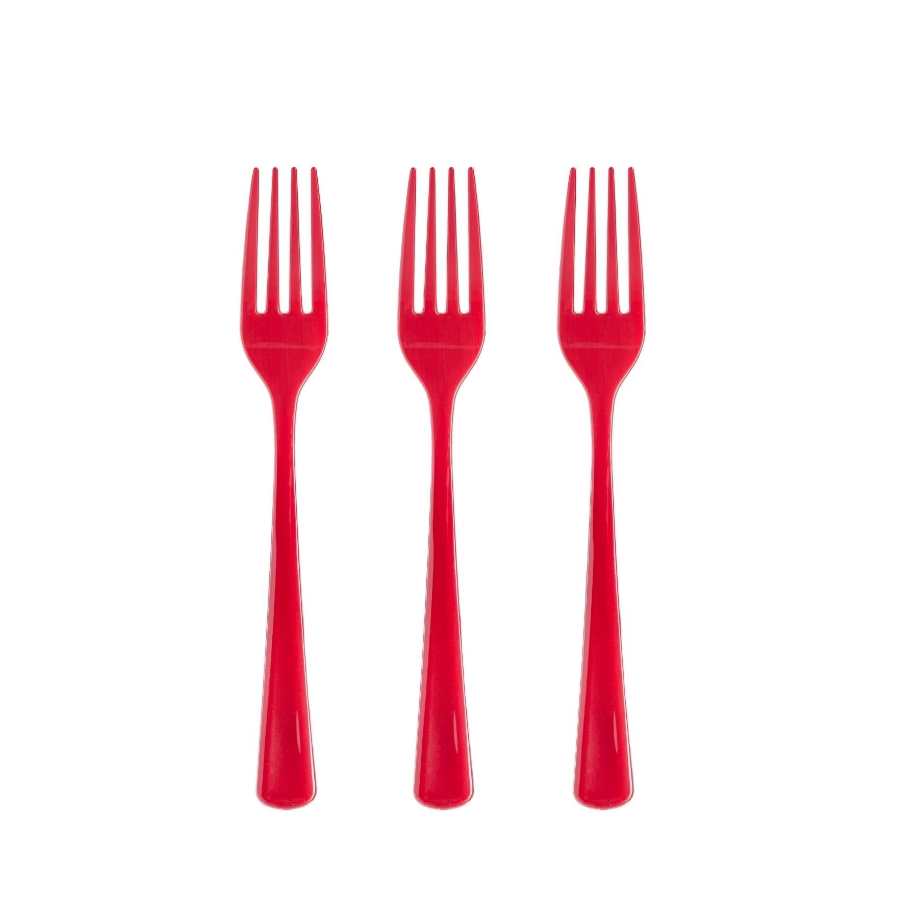 Heavy Duty Red Plastic Forks | 1200 Count