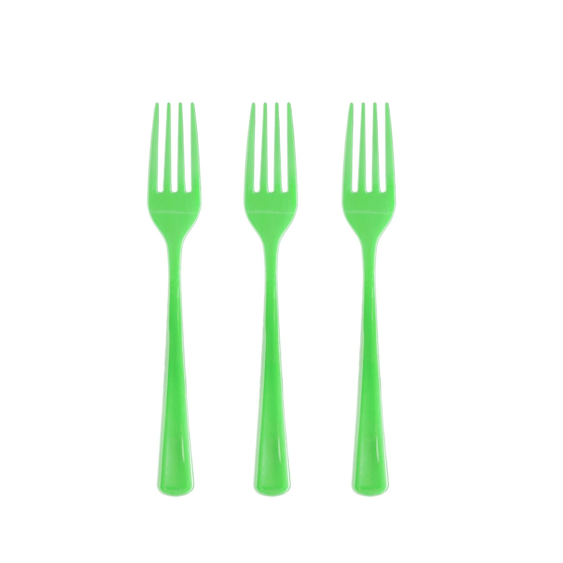 Heavy Duty Lime Green Plastic Forks | 1200 Count