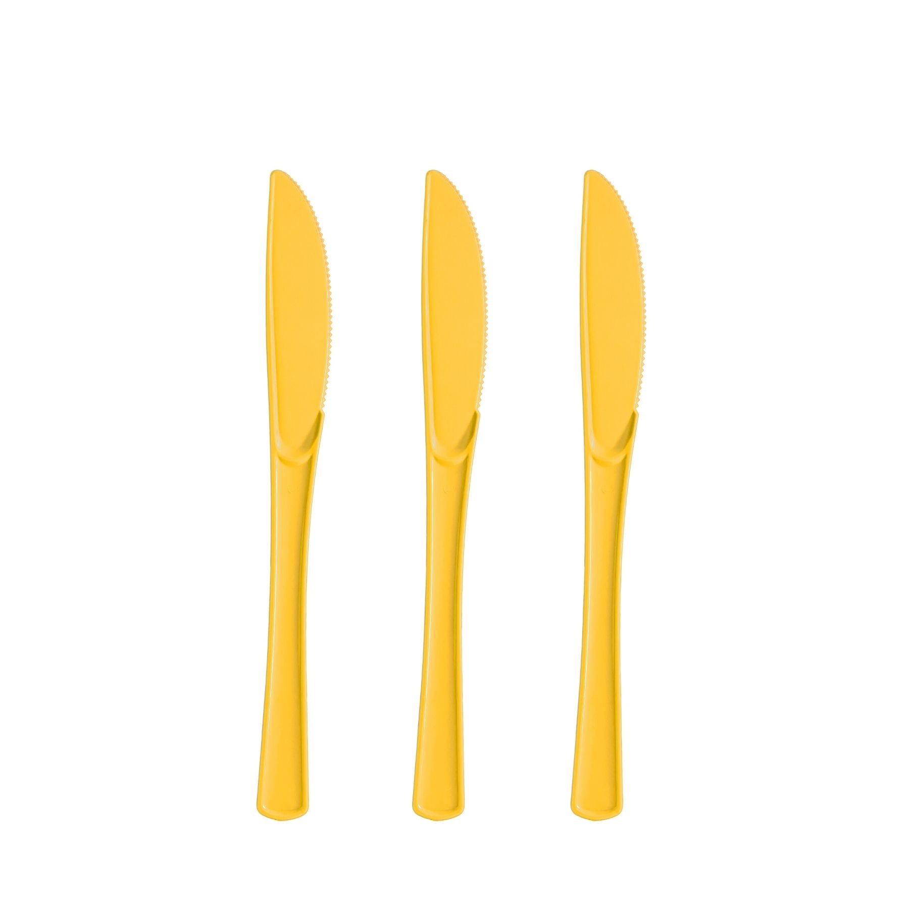 Heavy Duty Yellow Plastic Knives | 1200 Count