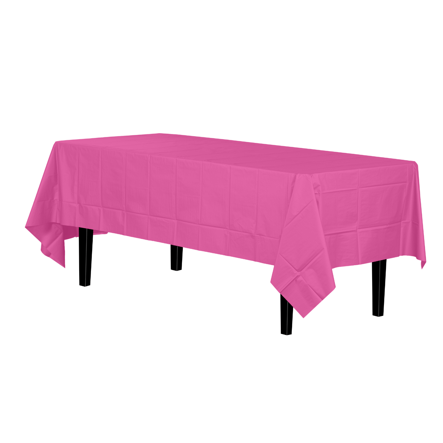 Cerise Plastic Tablecloth | 48 Count