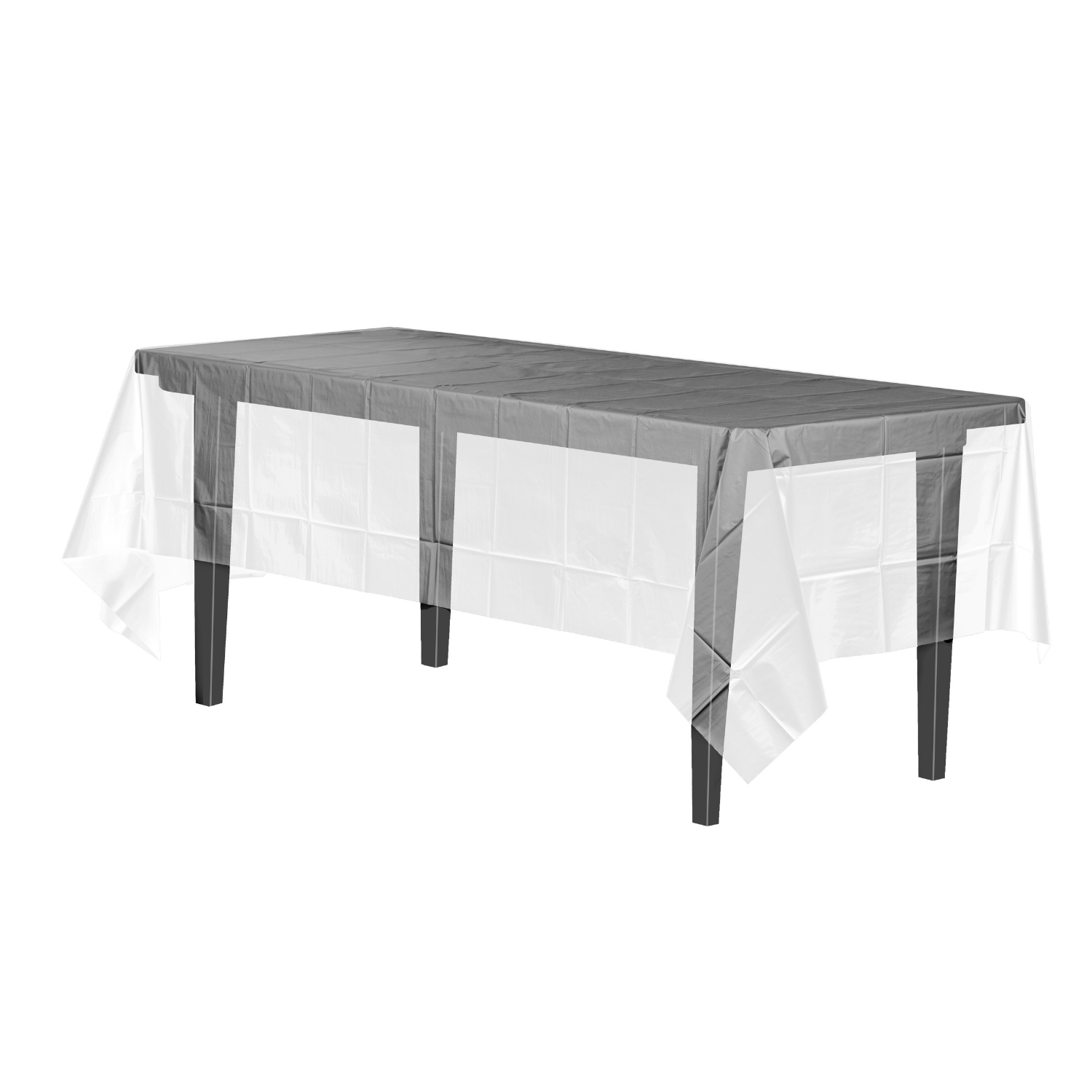 Clear Plastic Tablecloth | 48 Count