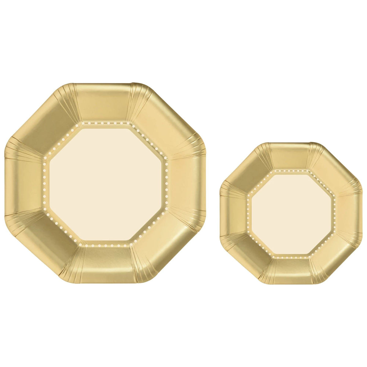 Premium Vanilla Cream Octagonal Paper Plates Multipack | 120 10 In ...
