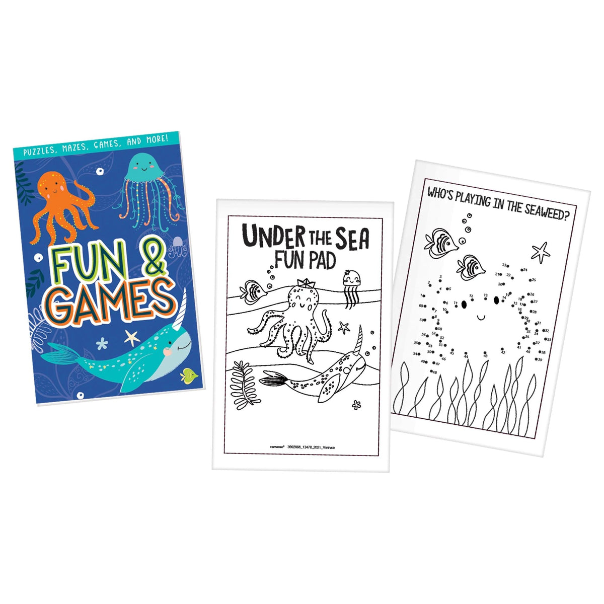 Under the Sea Fun Pads Coloring Sheets, Black/White, 8-ct - Case of 24 ...