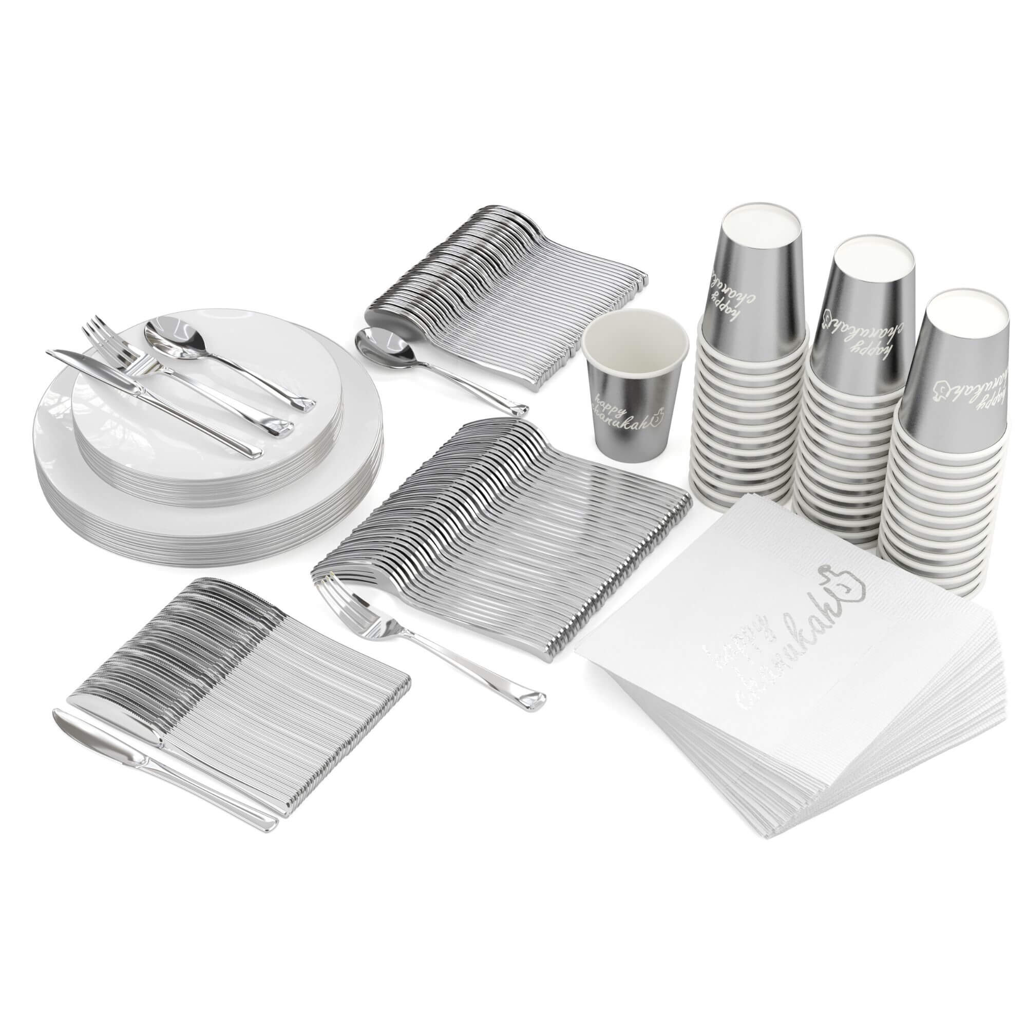 Service for 20 | Silver Classic Trendable Chanukah Combo Set